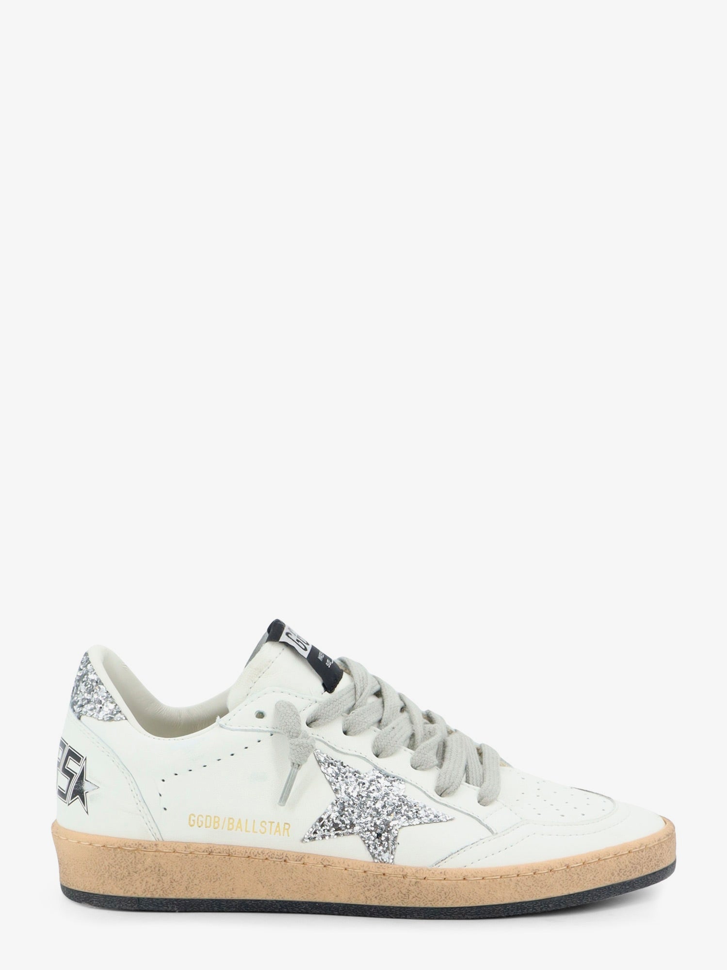 Golden Goose Ballstar Leather Sneakers With Iconic Glitter Logo On The Side