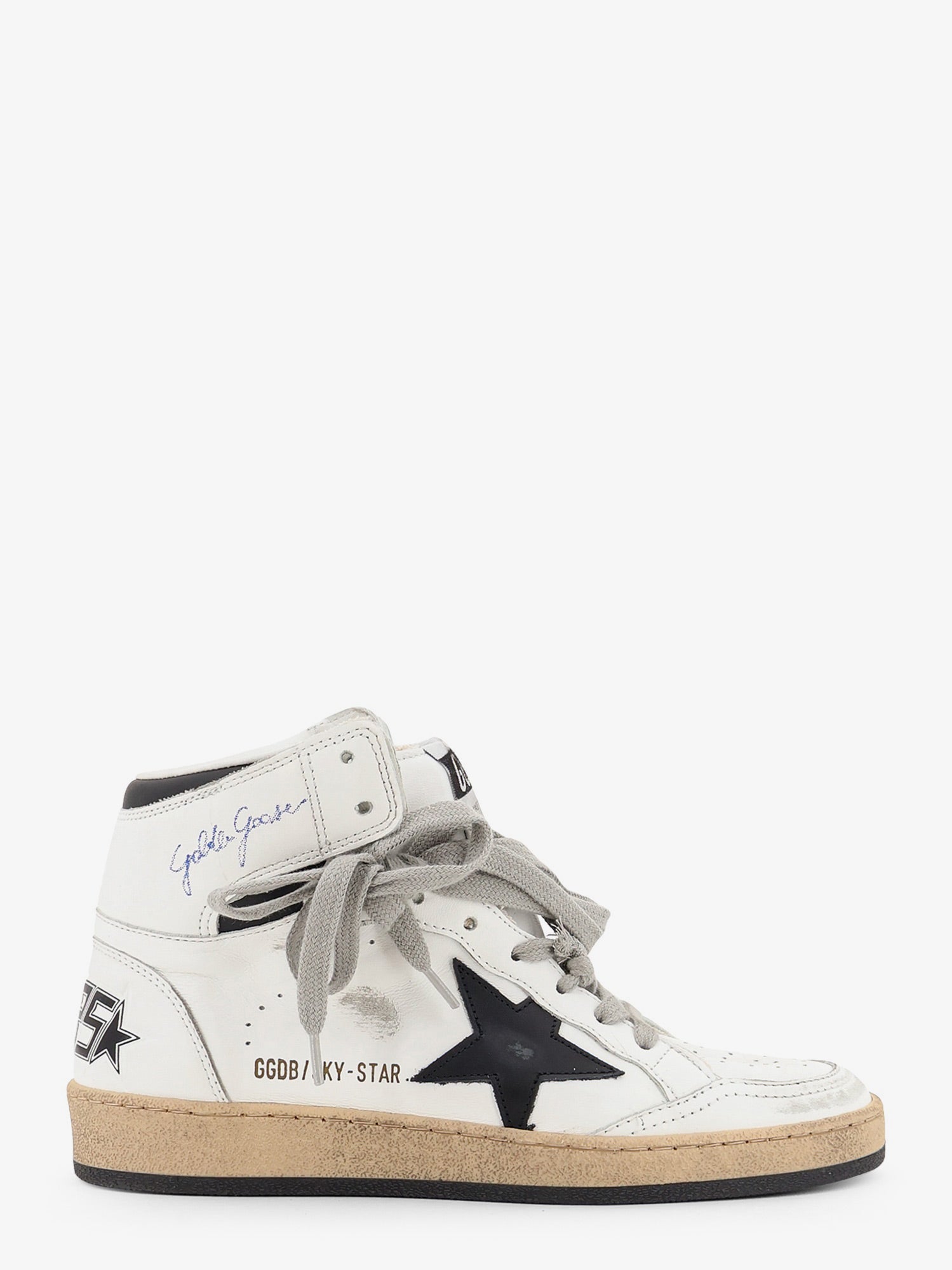 Golden Goose Sky Star Leather Sneakers With Iconic Side Logo