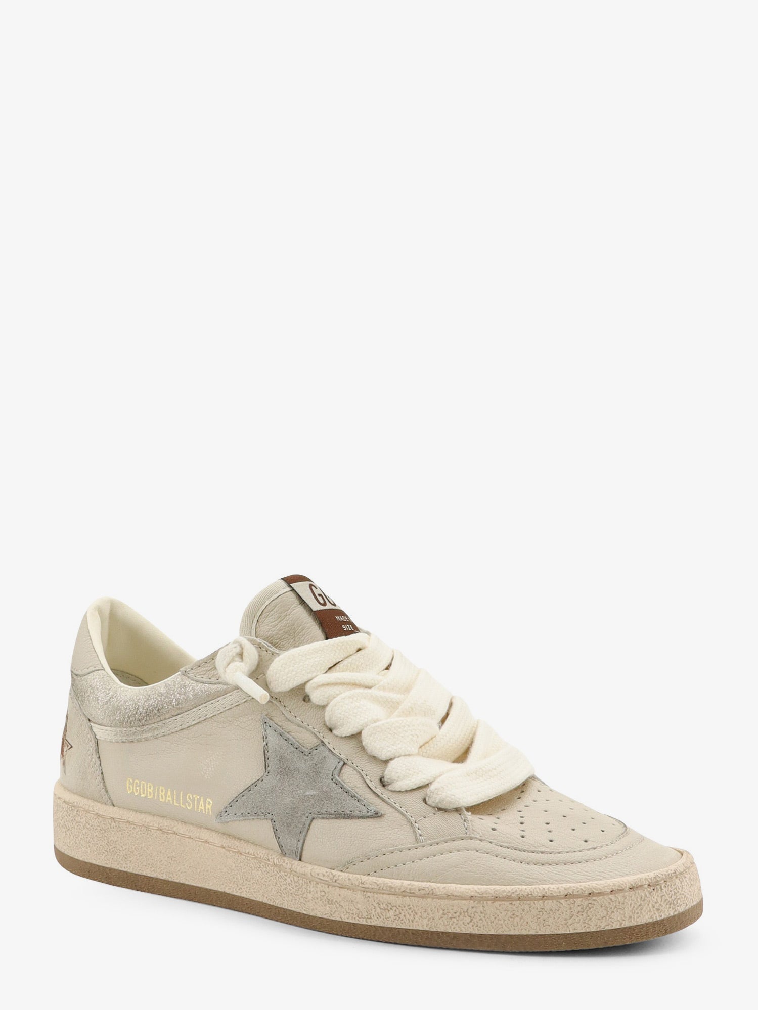 Golden Goose Ballstar Leather Sneakers With Iconic Side Logo