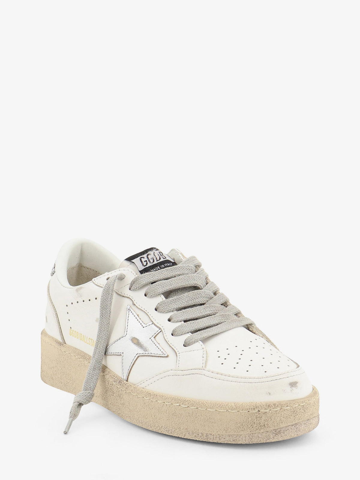Golden Goose Ballstar Leather Sneakers With Iconic Side Logo