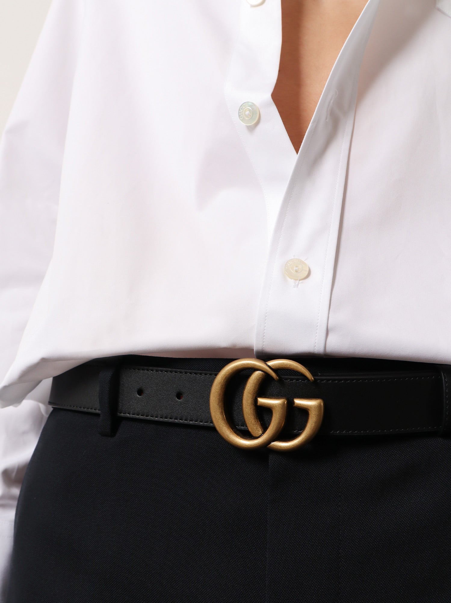 Gucci Gg Marmont Leather Belt