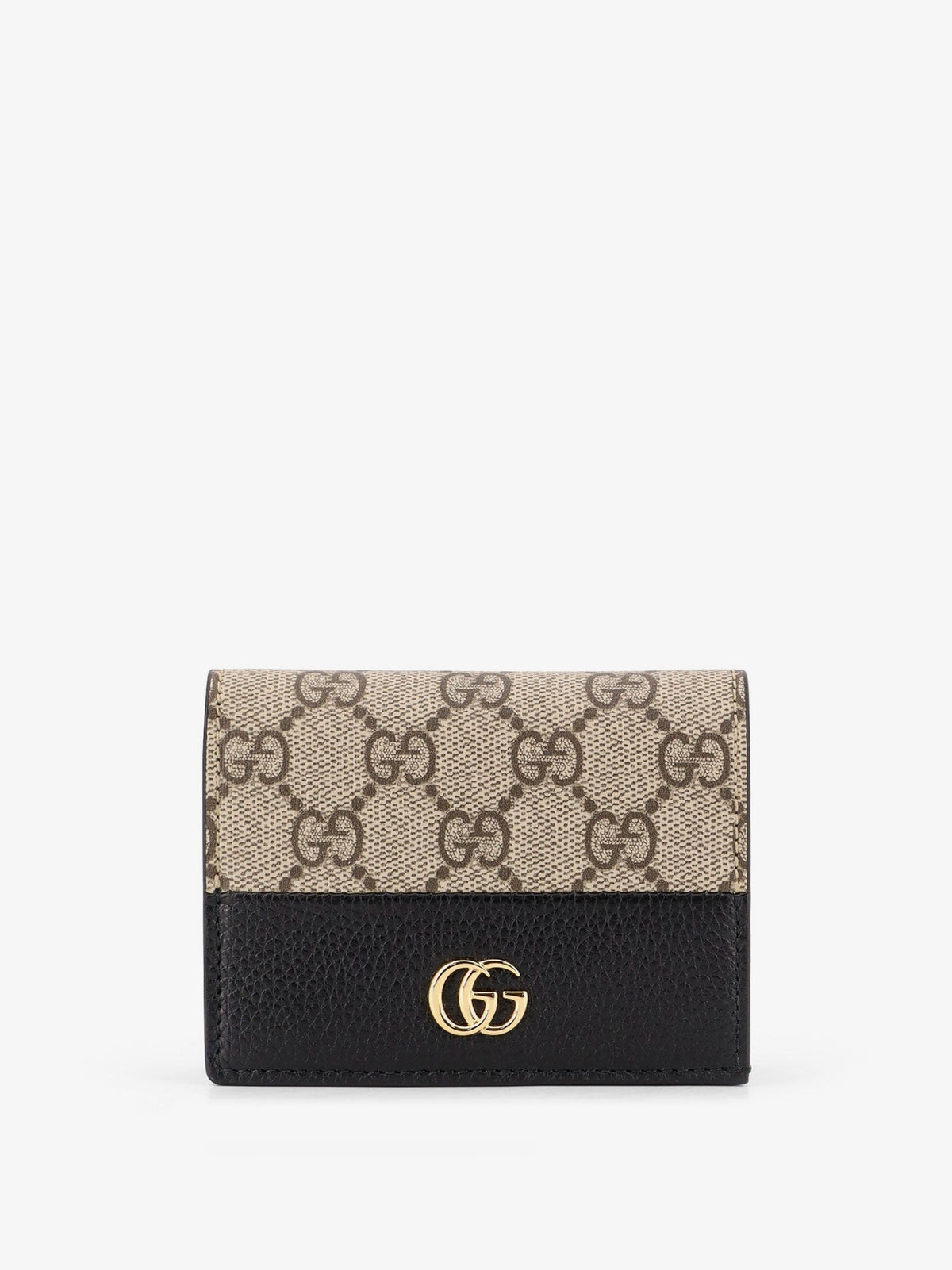 Gucci Mini Leather Wallet And Gg Supreme Fabric
