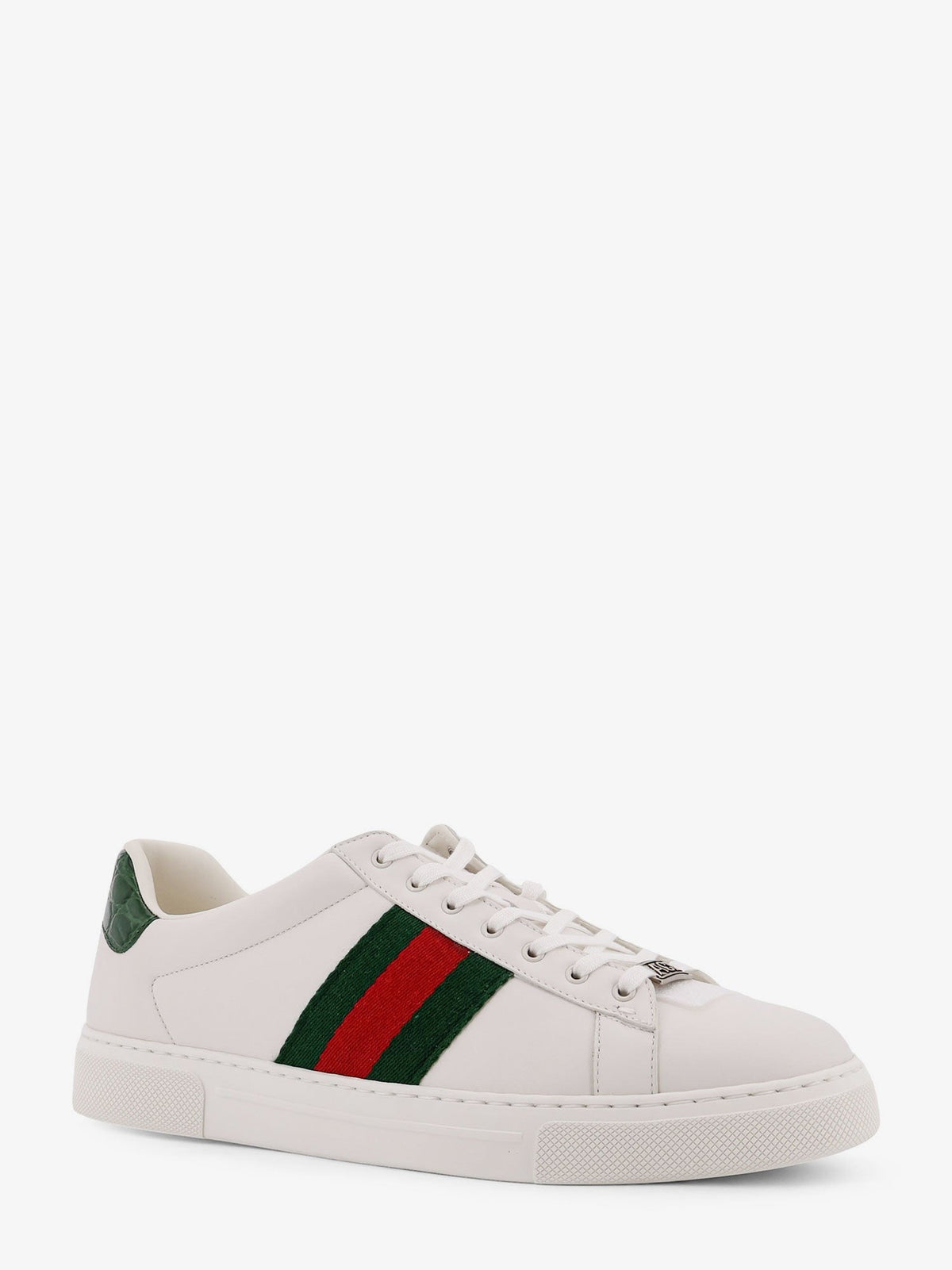 Gucci Sneakers Ace In Pelle Con Banda Web Laterale
