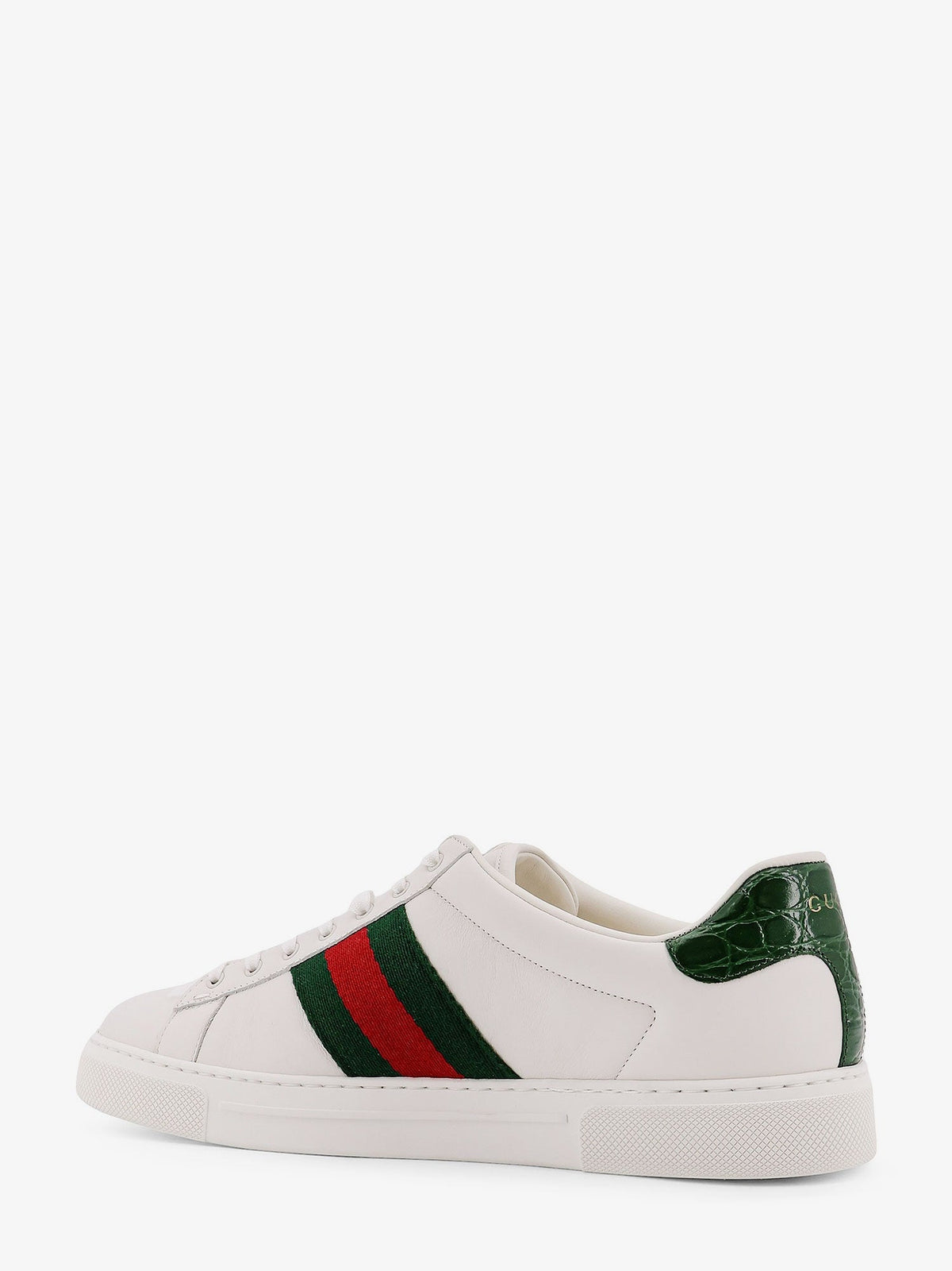 Gucci Sneakers Ace In Pelle Con Banda Web Laterale