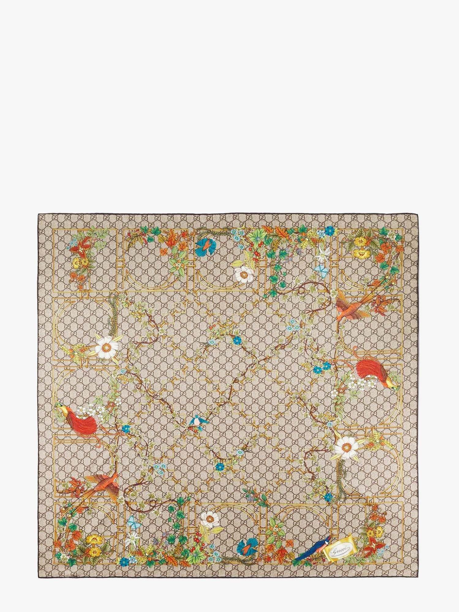 Gucci Cage Gg Silk Foulard