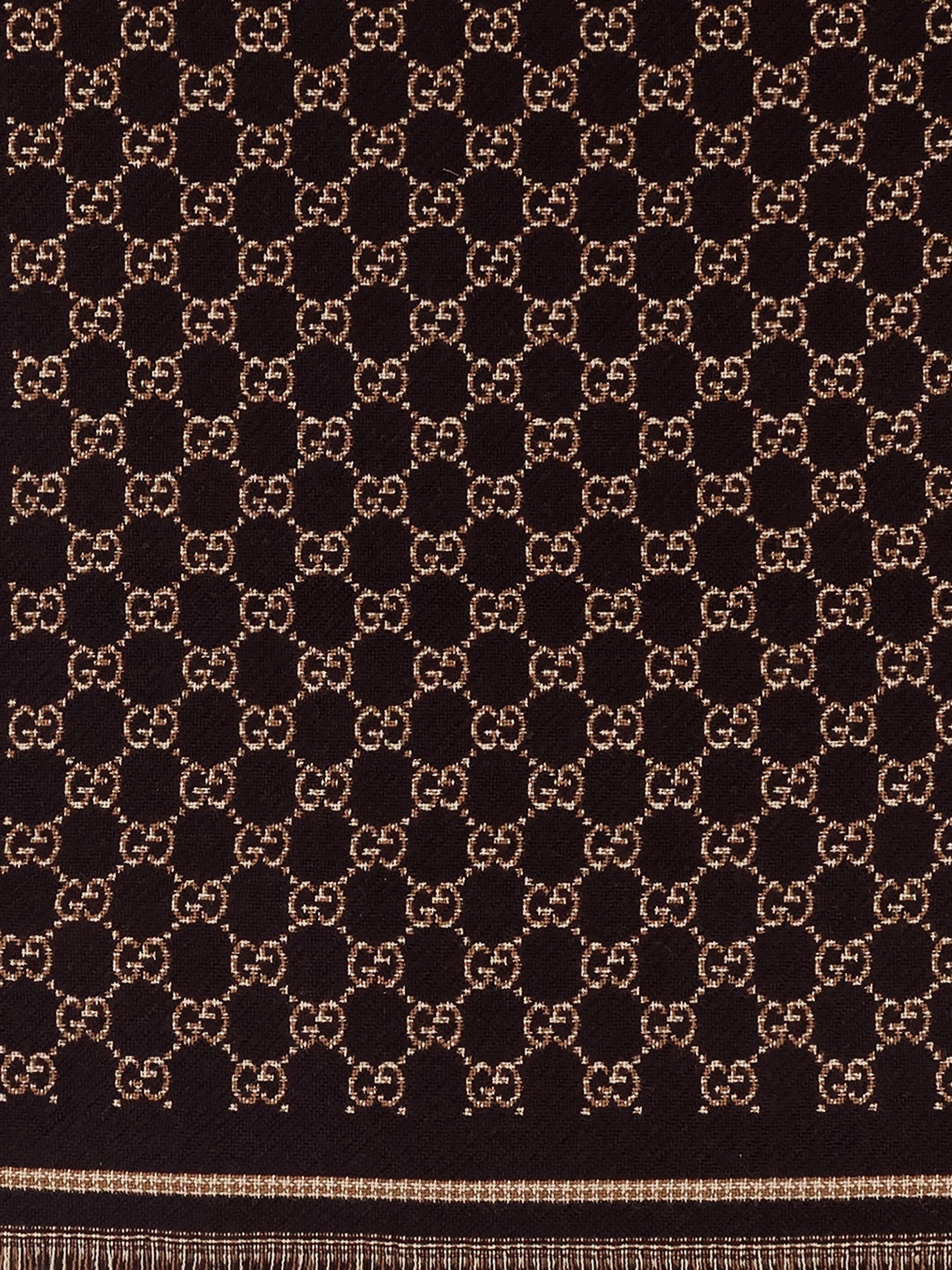 Gucci Gg Wool Jacquard Scarf
