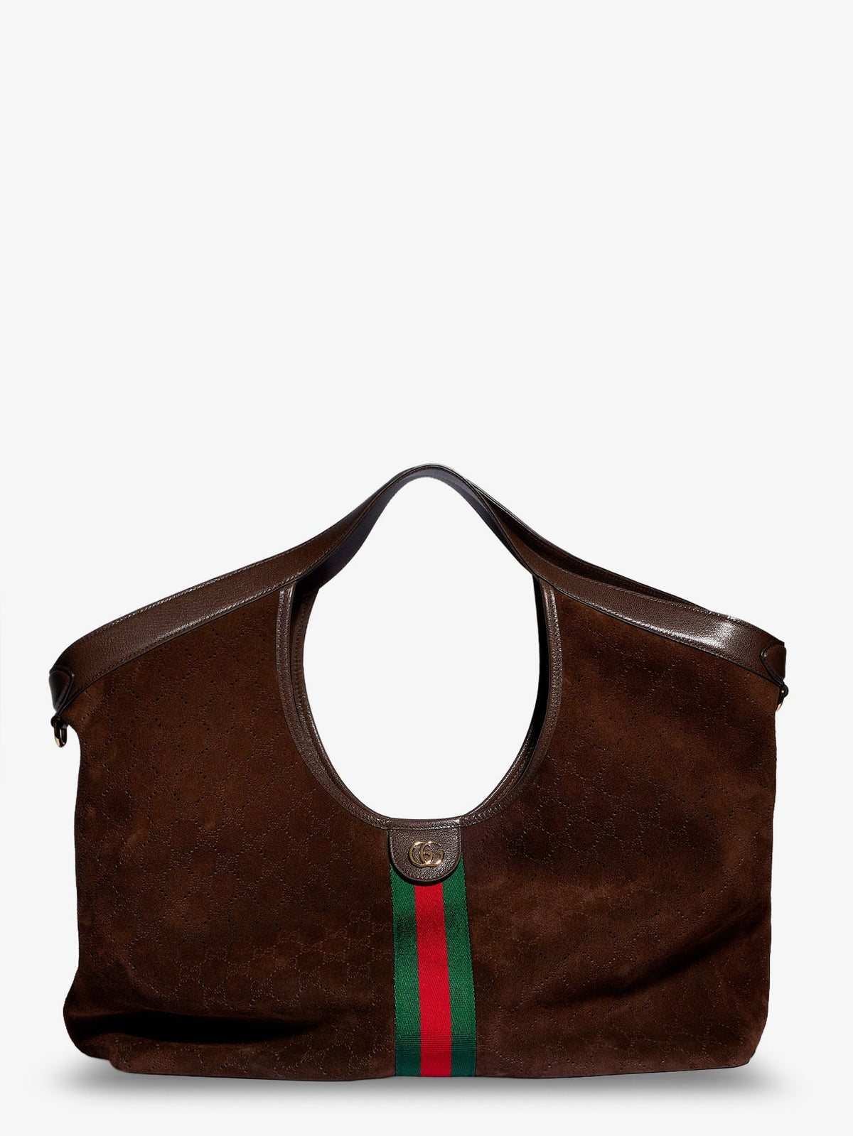 Gucci Gucci Giglio Perforated Suede Shopping Bag