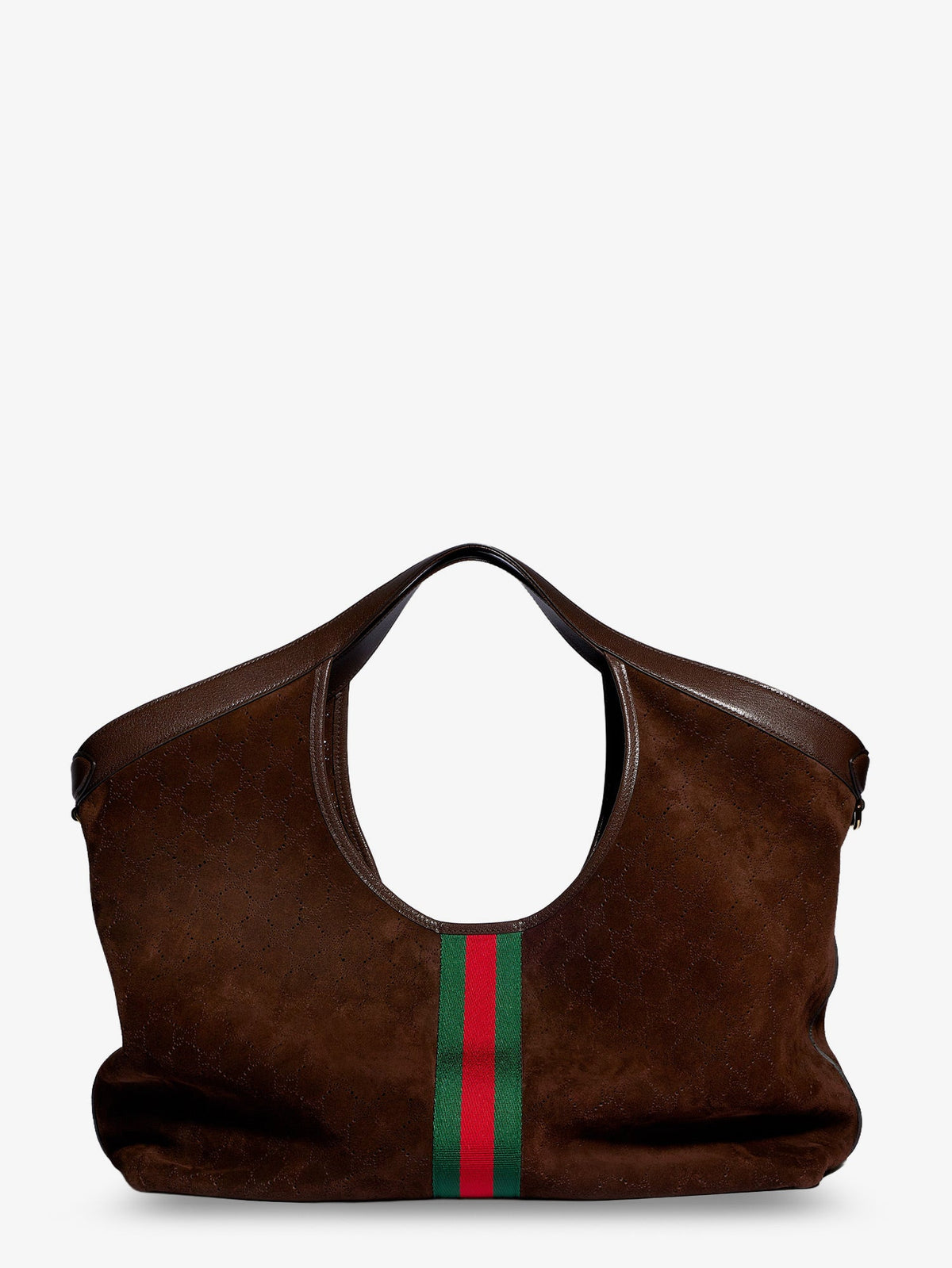 Gucci Gucci Giglio Perforated Suede Shopping Bag