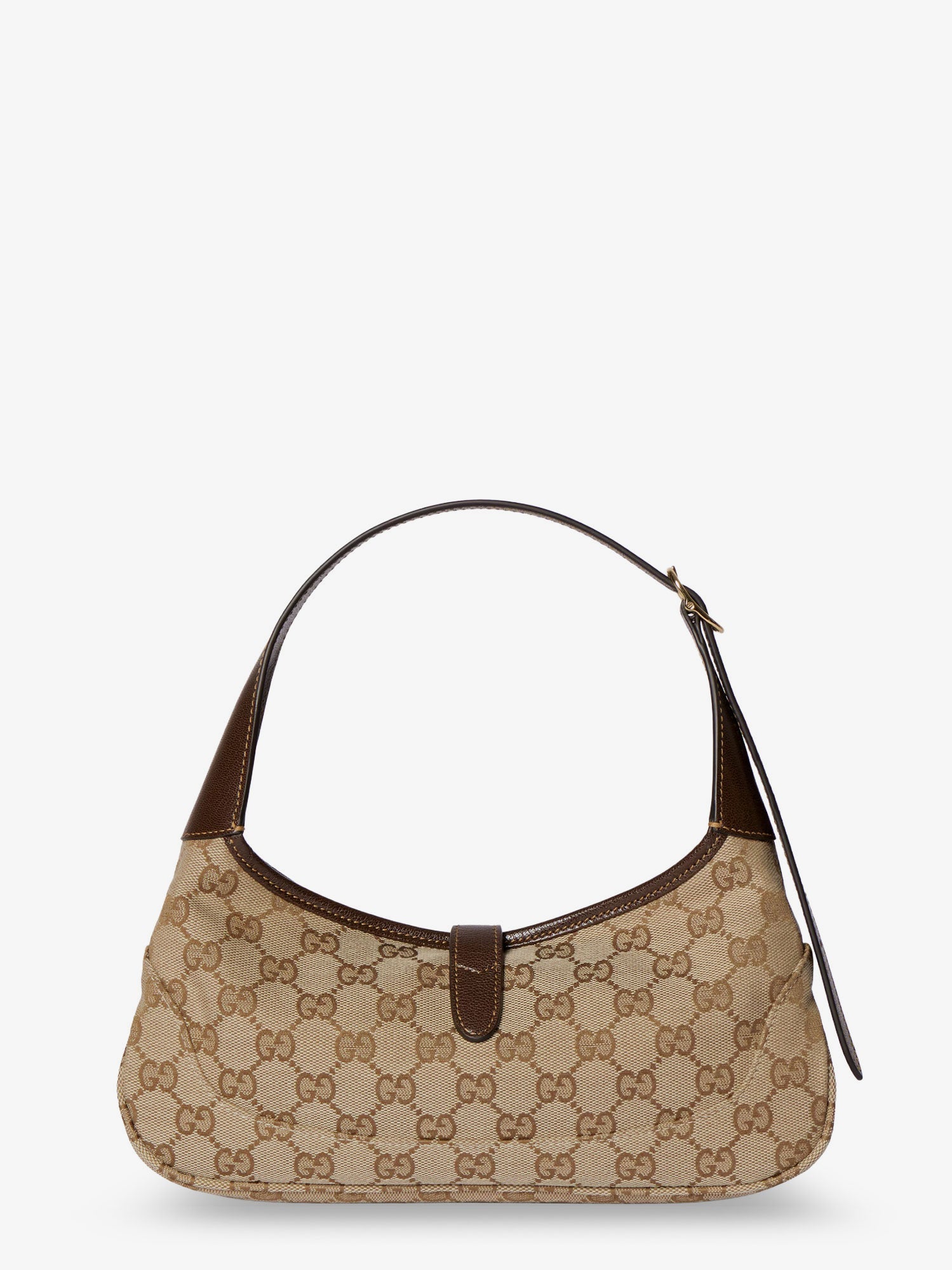 Gucci Jackie Slim Gg Fabric And Leather Shoulder Bag
