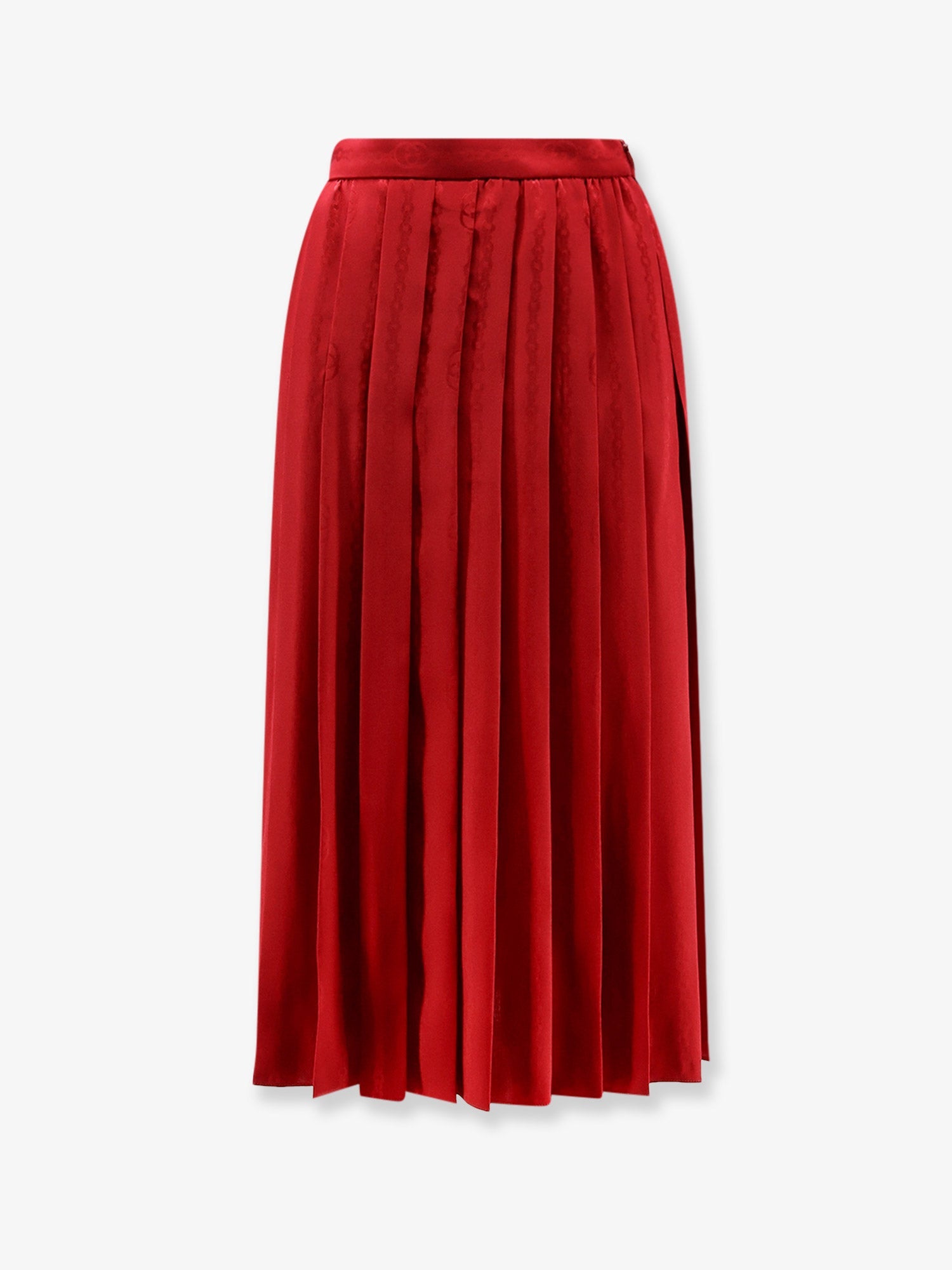 Gucci Pleated Silk Midi Skirt