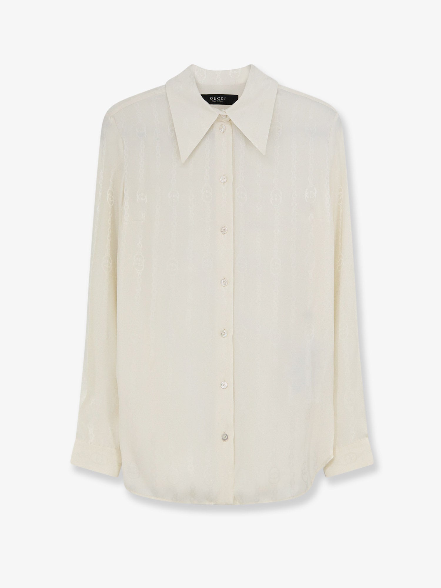 Gucci Silk Shirt With Iconic Print