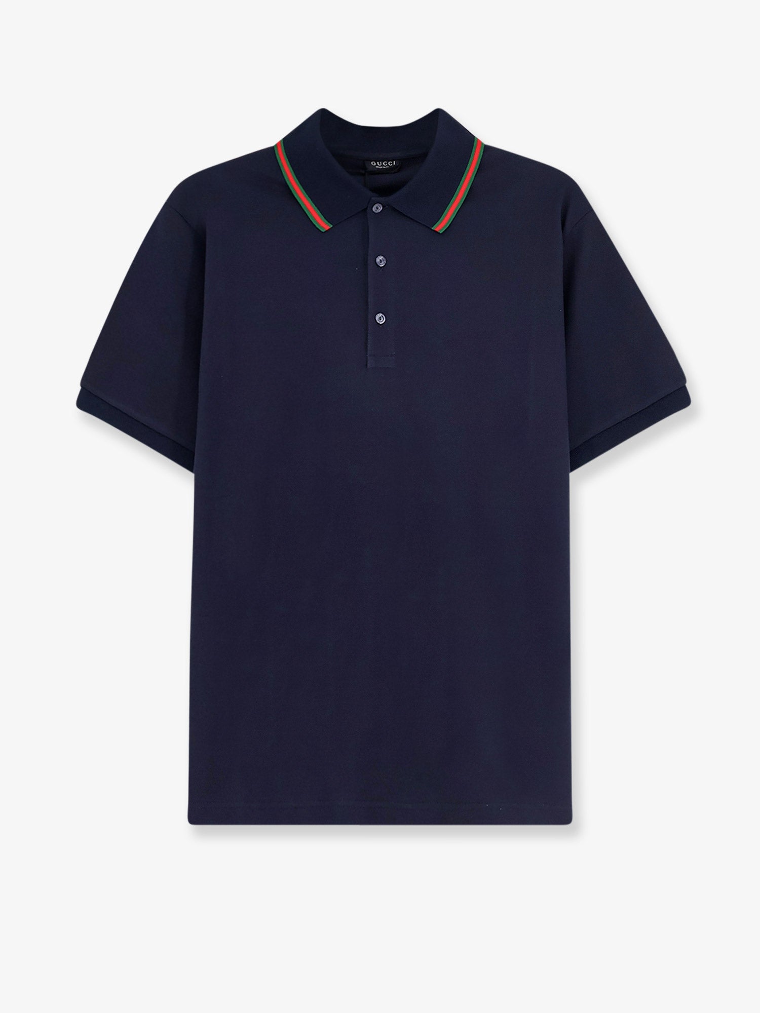 Gucci Cotton Polo With Nastro Web Detail On The Collar