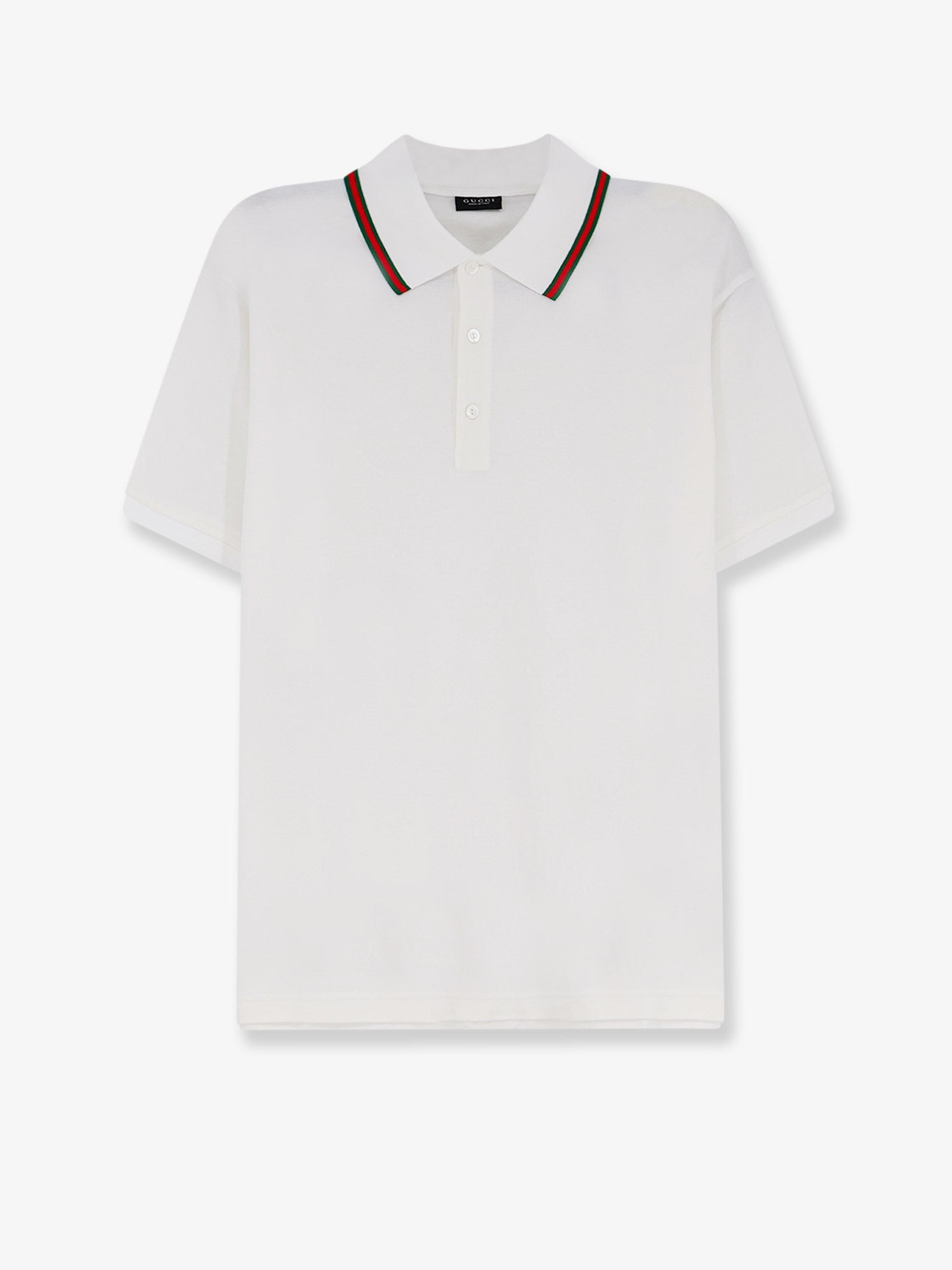 Gucci Cotton Polo Shirt With Nastro Web Detail On The Collar