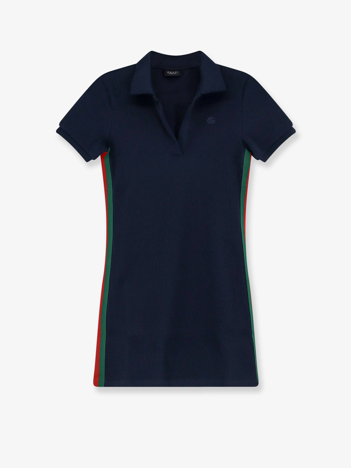Gucci Ribbed Cotton Jersey Dress With Web
