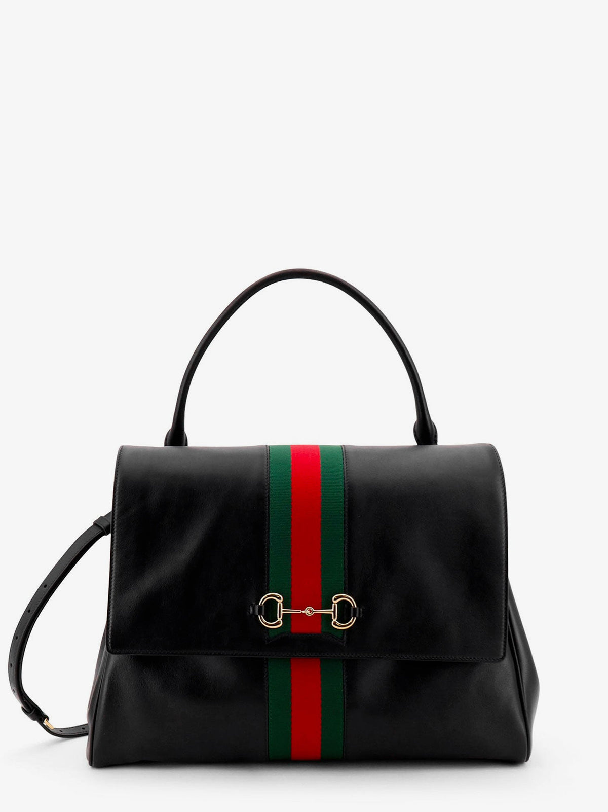 Gucci Paparazzo Leather Handbag With Iconic Metal Horsebit