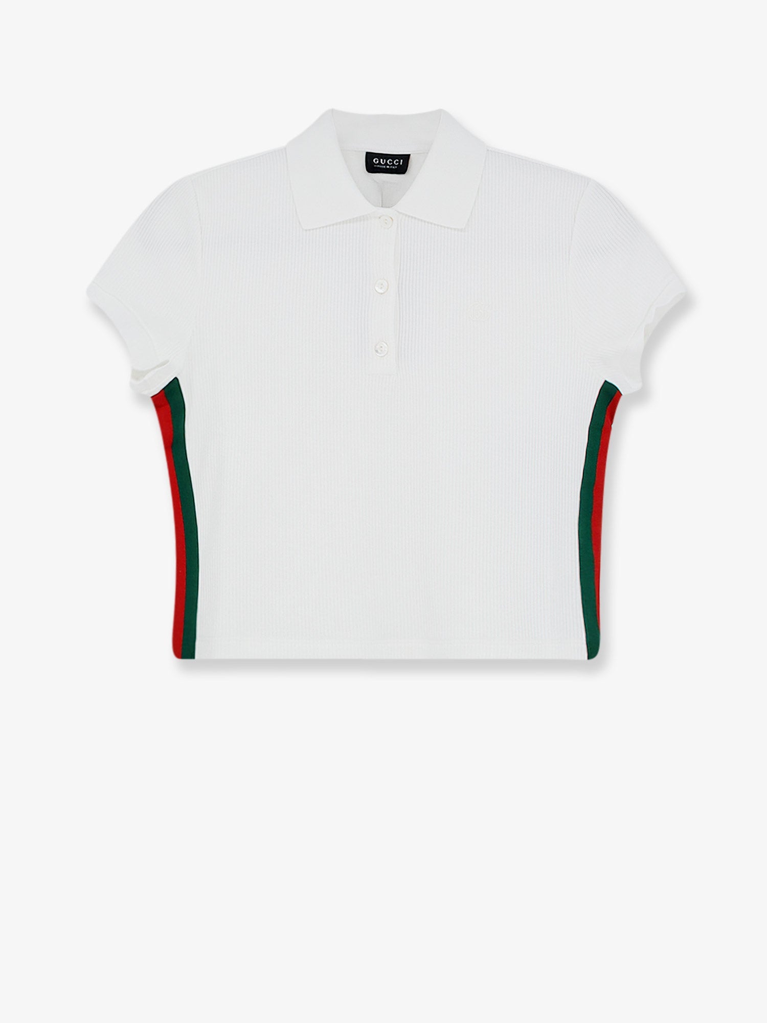 Gucci Ribbed Cotton Jersey Polo Shirt