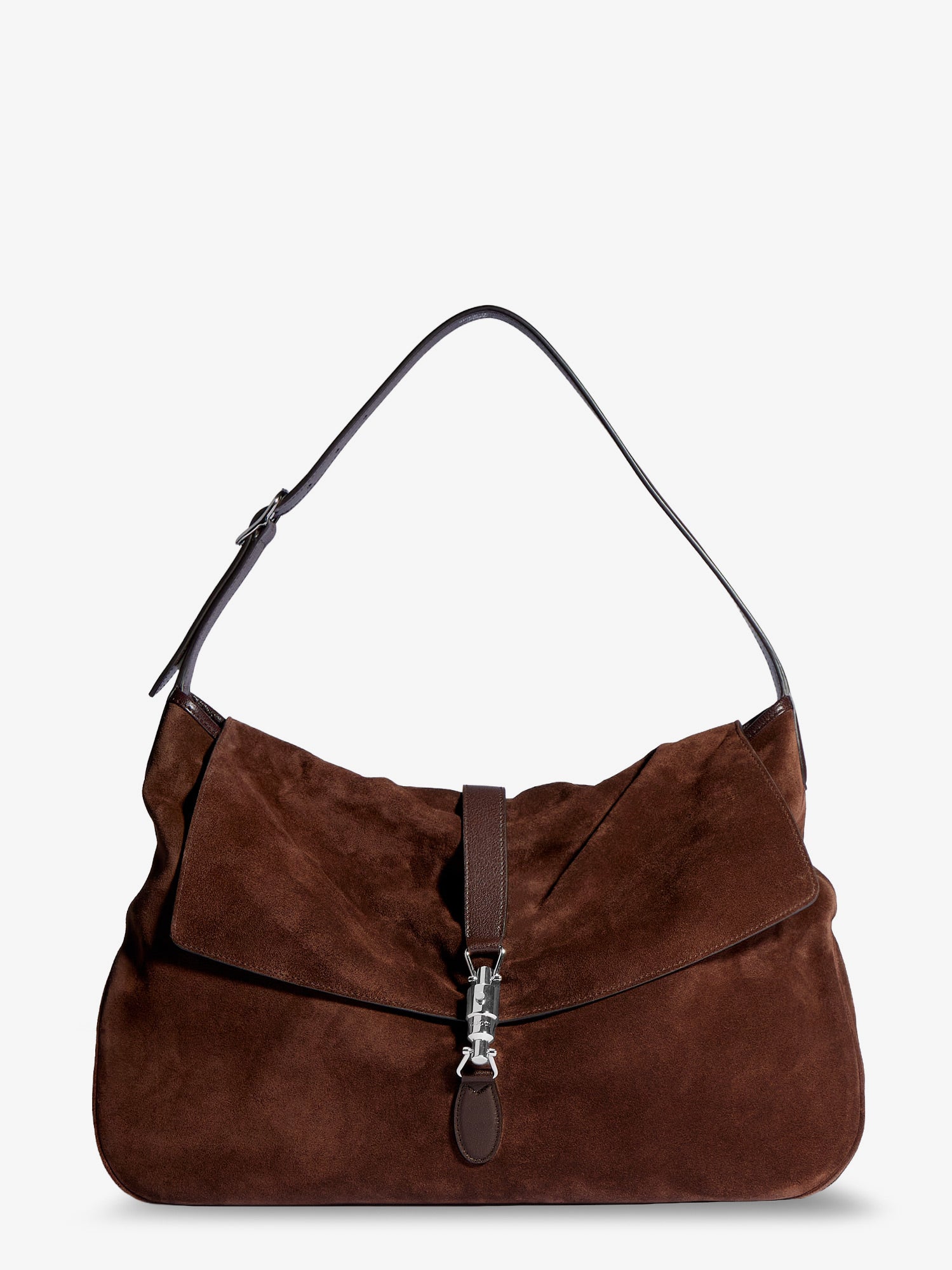 Gucci Jackie Flap Suede Shoulder Bag