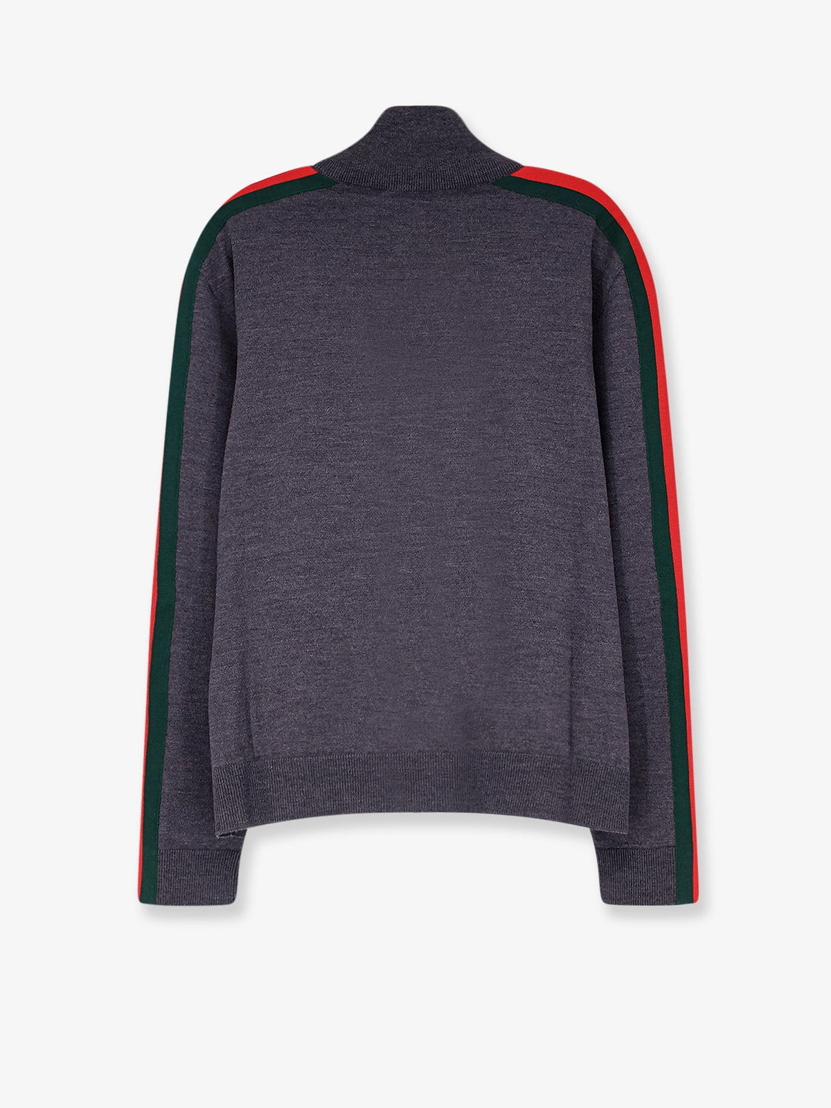 Gucci Fine Wool Cardigan With Full Zip And Web Stripe