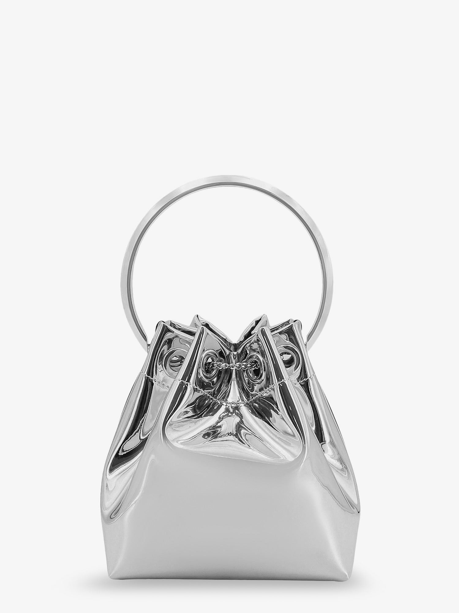 Jimmy Choo Bonbon Bucket Bag In Mirrored Fabric