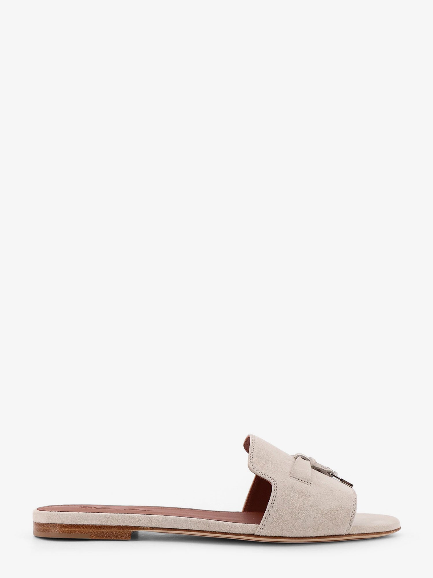 Loro Piana Summe Charms Flat Suede Sandals