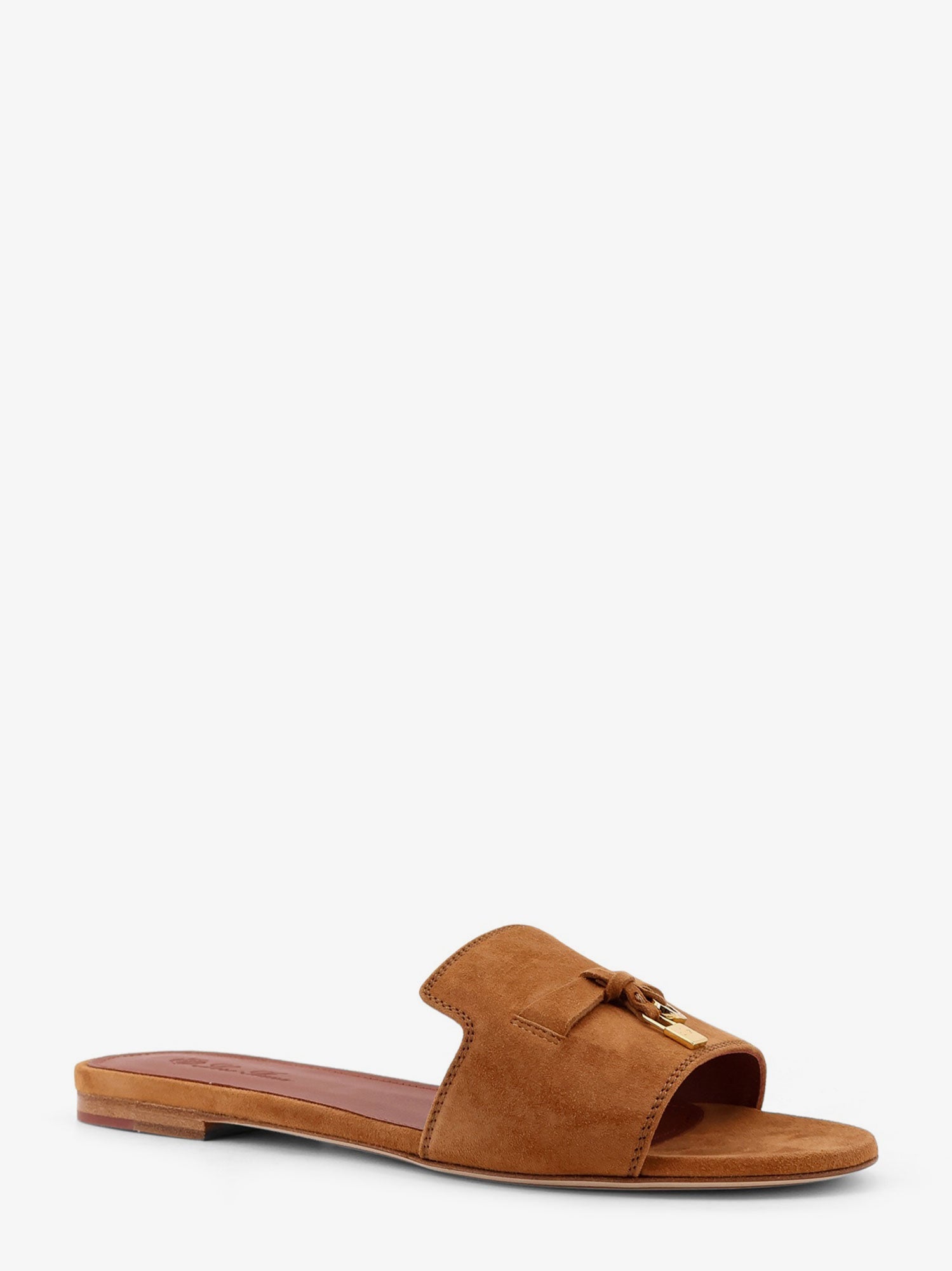 Loro Piana Summer Charms Flat Suede Sandals