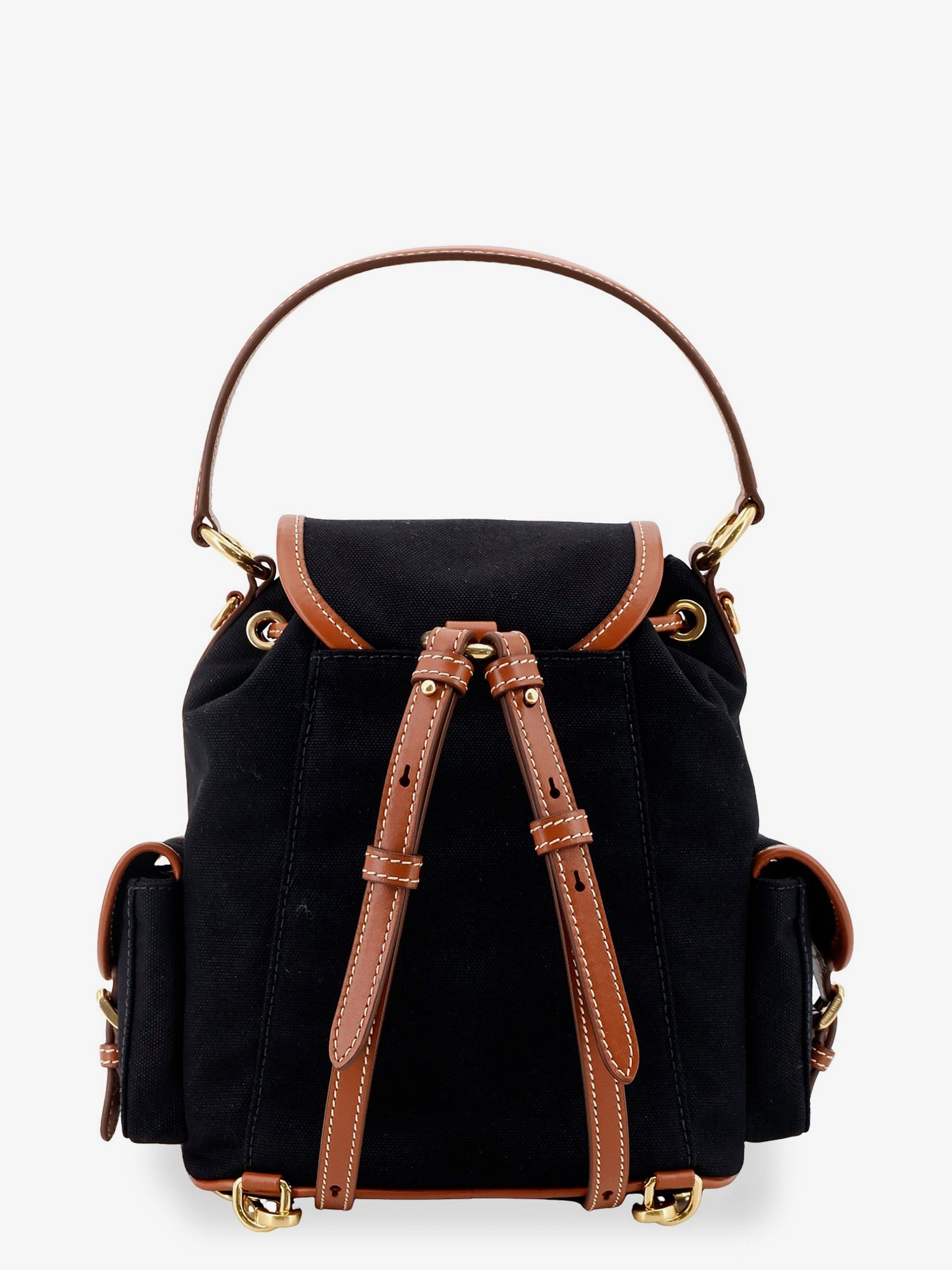Miu Miu Hemp And Leather Backpack