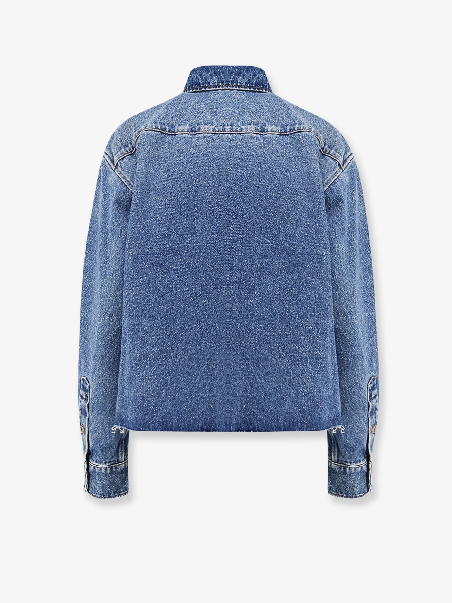 Miu Miu Denim Shirt With Logo Patch