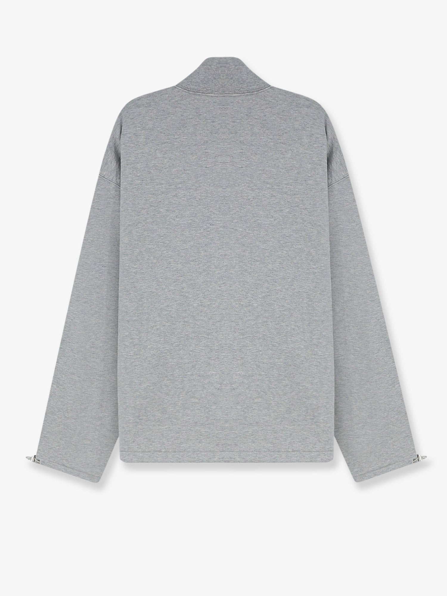 Miu Miu Oversize Cotton Sweatshirt With Zip Closure