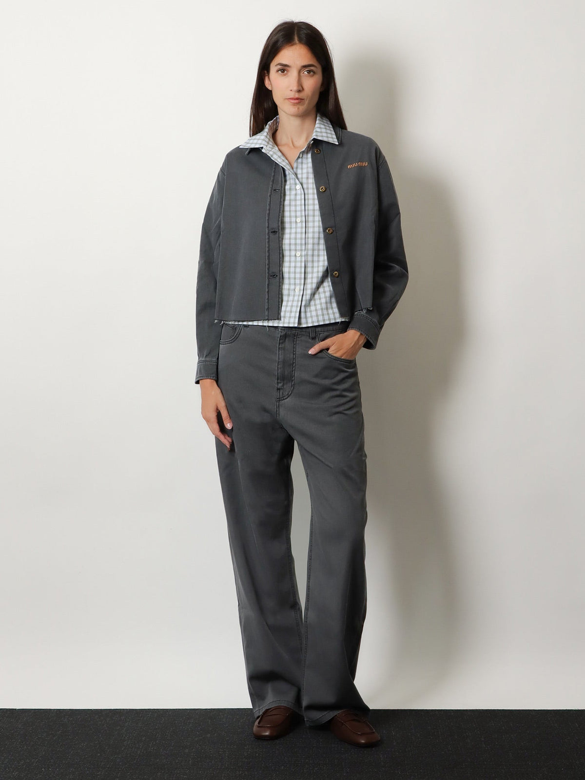 Miu Miu Madras Cotton Shirt