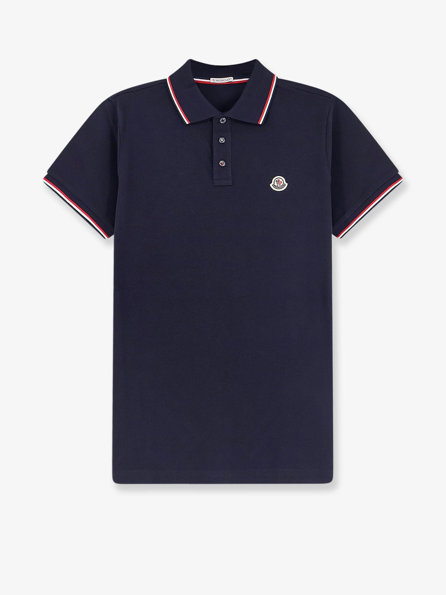 Moncler Cotton Polo Shirt With Logo Patch