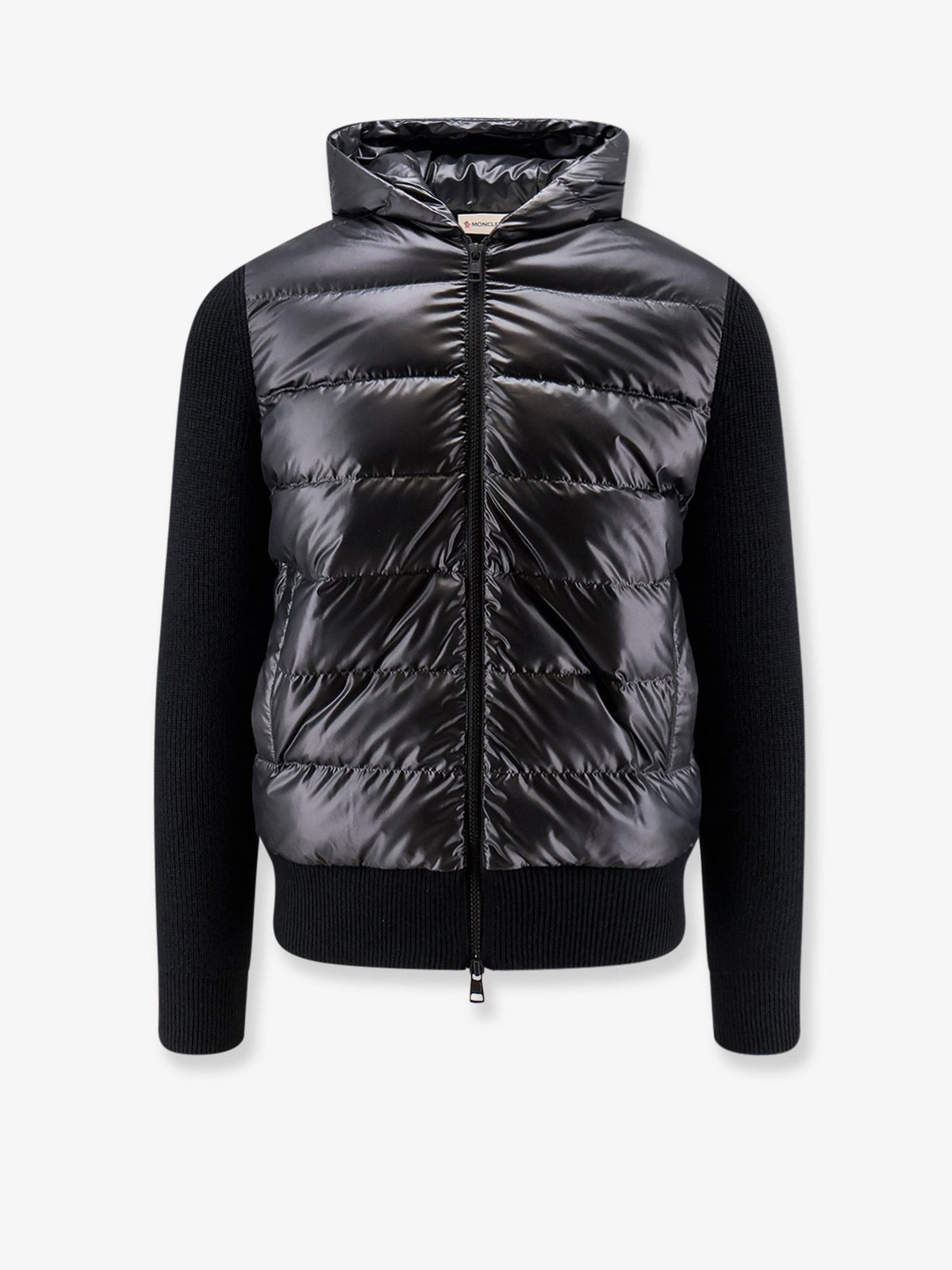 Moncler Down Jacket With Virgin Wool Inserts