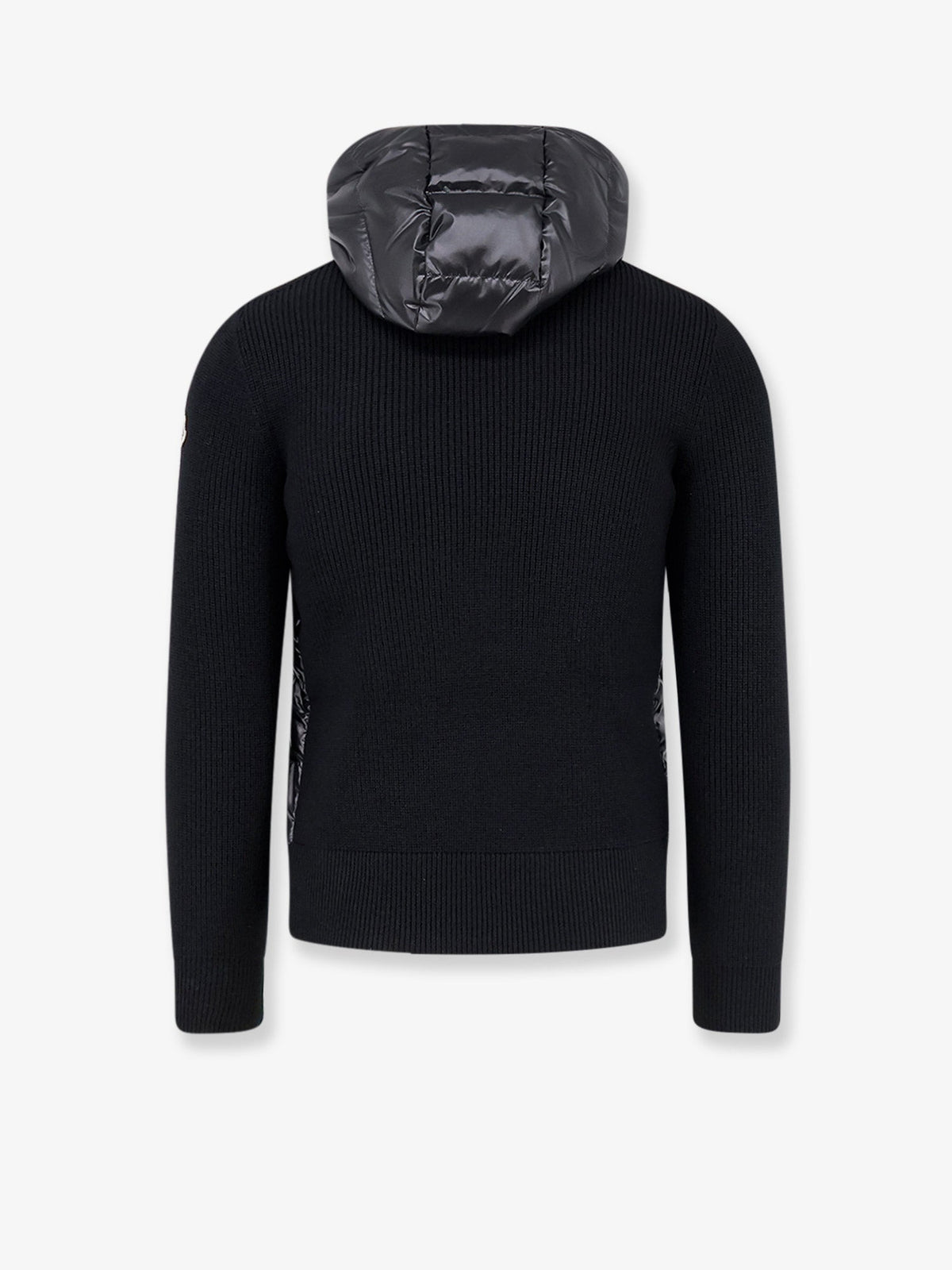 Moncler Down Jacket With Virgin Wool Inserts