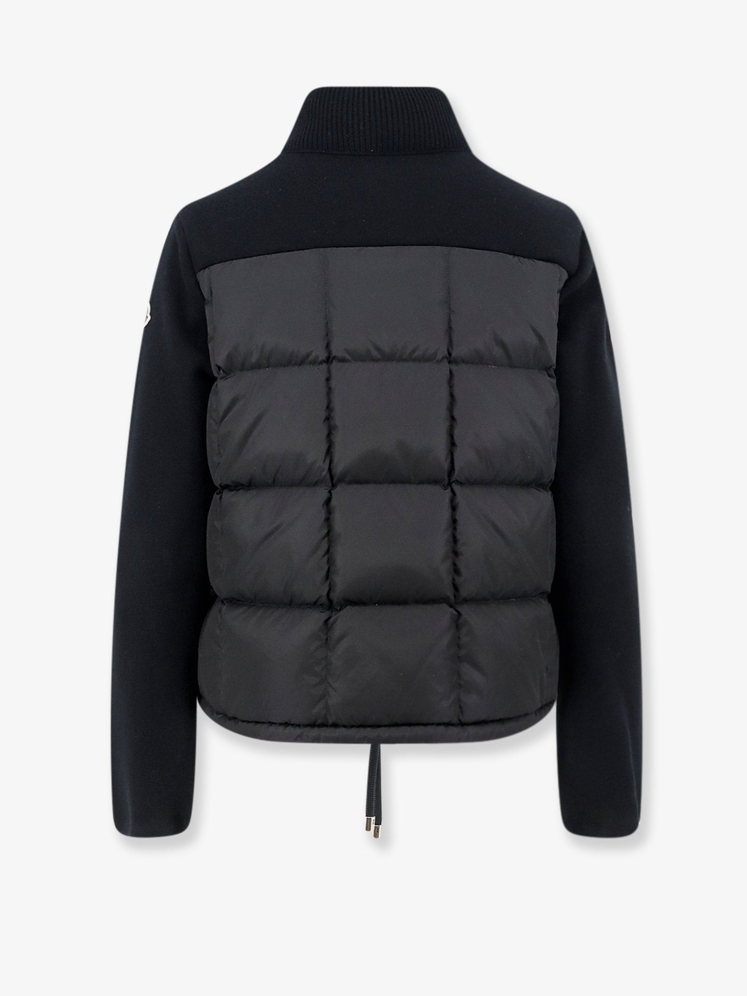Moncler Nylon Down Jacket With Virgin Wool Inserts