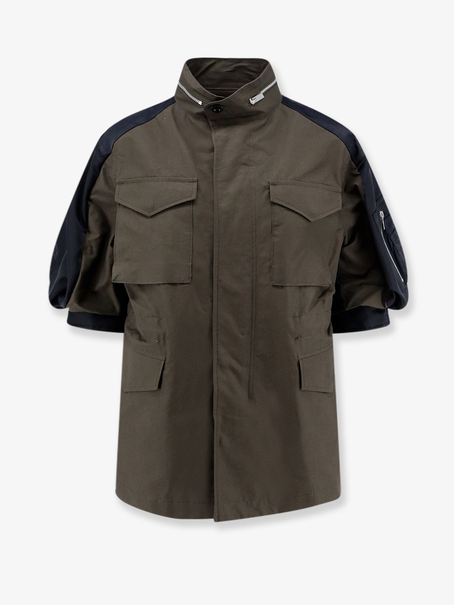 Sacai Canvas Jacket With Nylon Sleeves