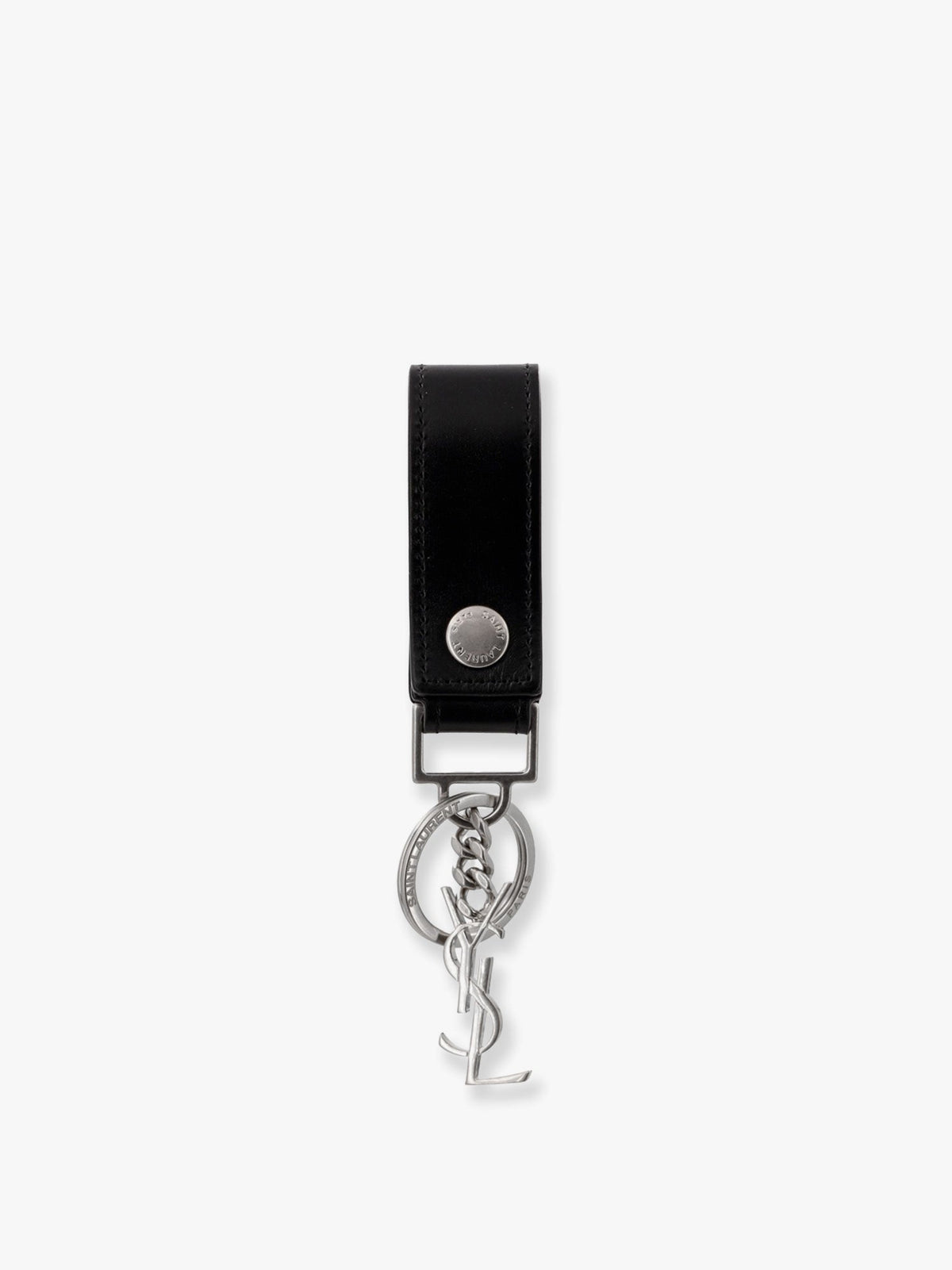 Saint Laurent Cassandre Leather Key Ring