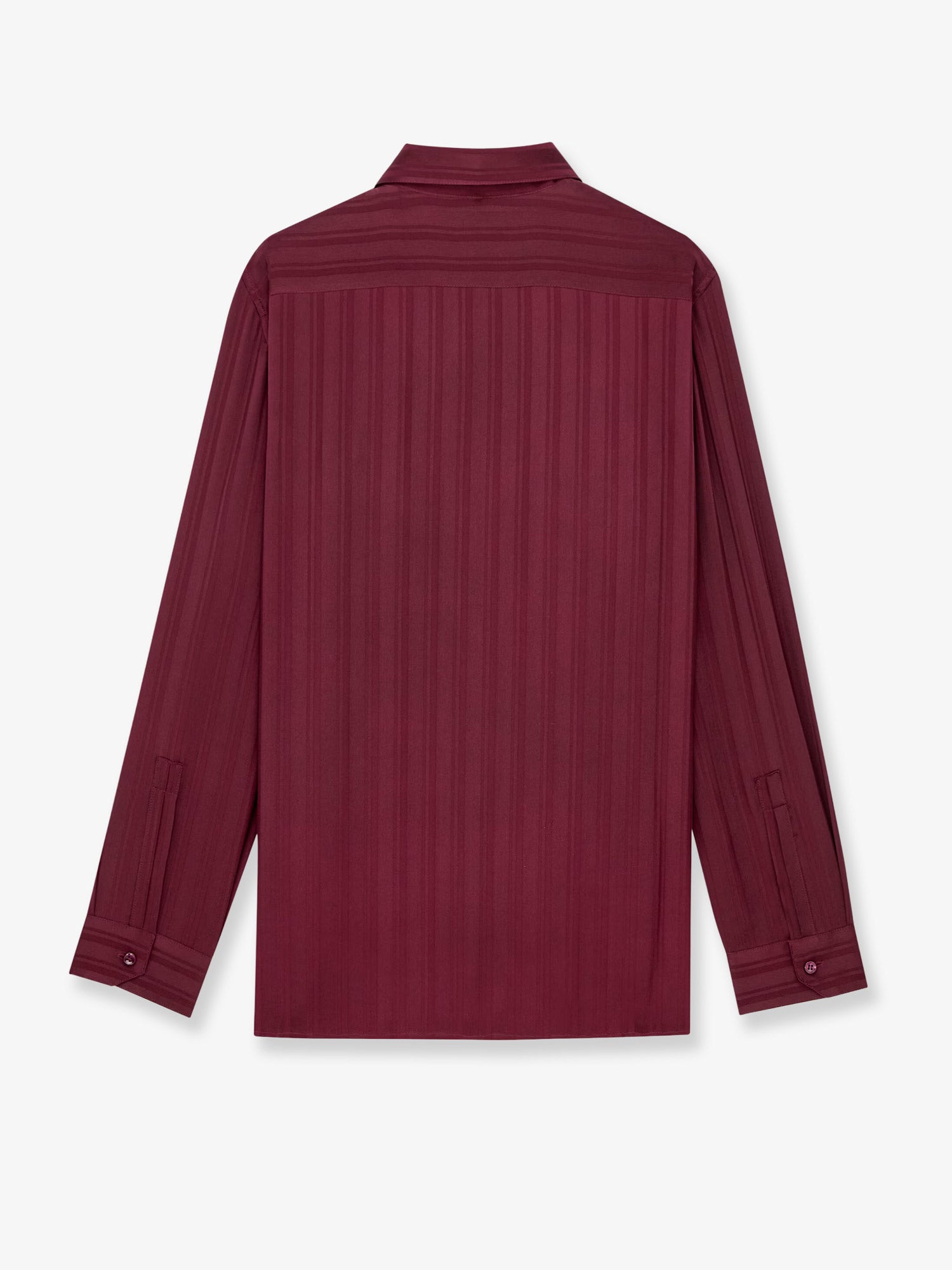 Saint Laurent Cassandre Lavallière Striped Silk Jacquard Shirt