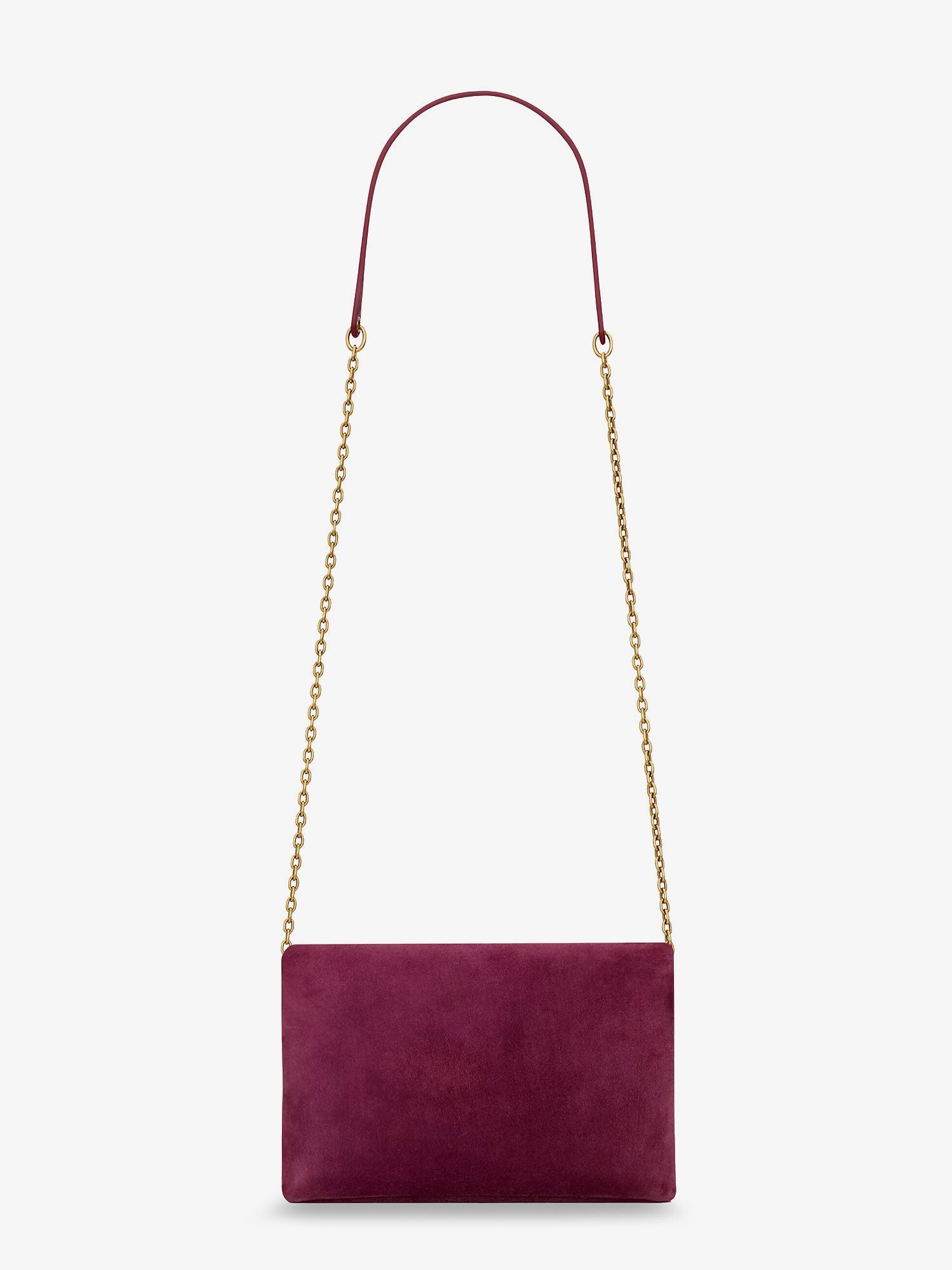 Saint Laurent Suede Crossbody With Metal Cassandre Logo