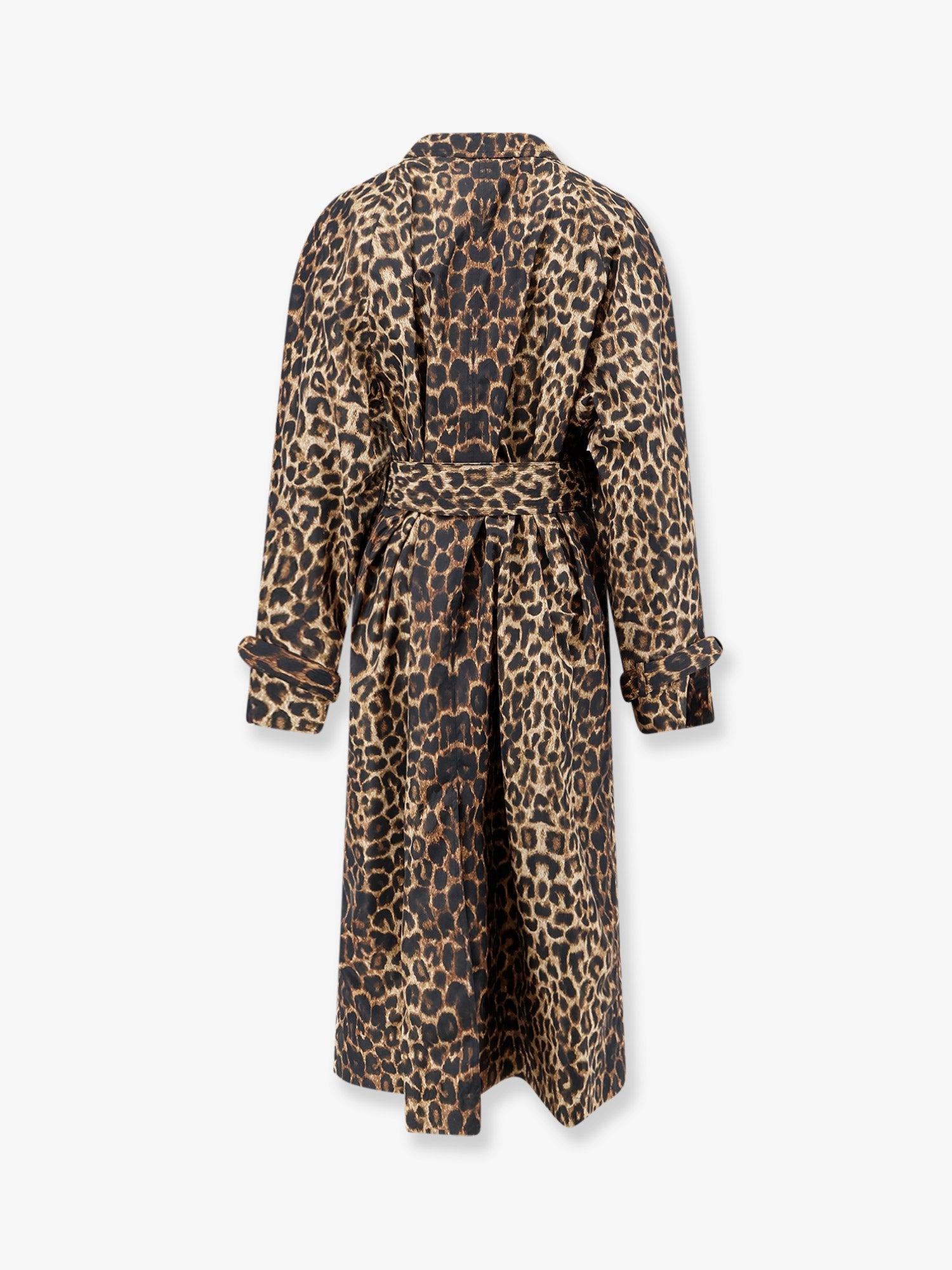 Saint Laurent Nylon Trench With Animal Print