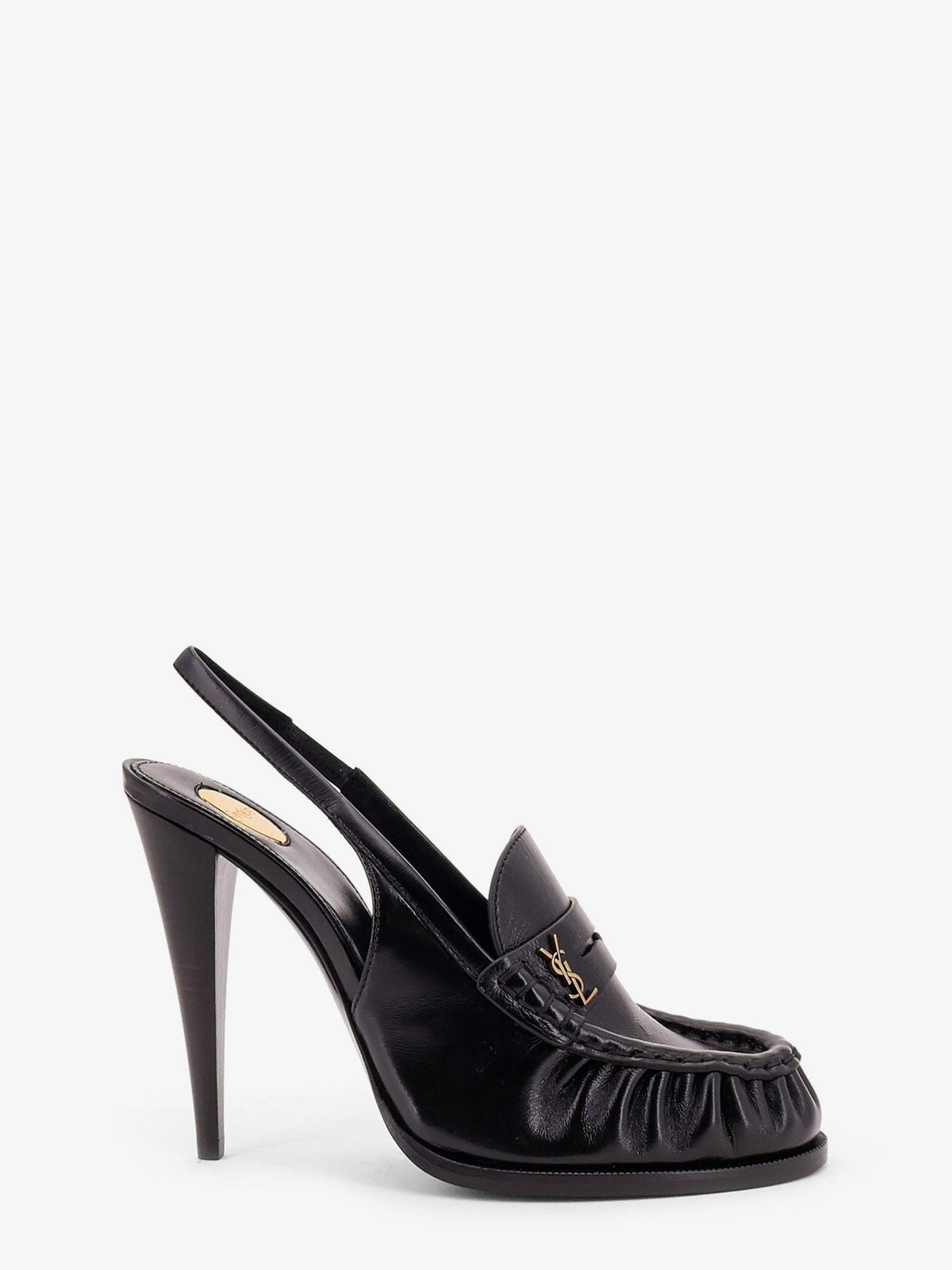 Saint Laurent Le Loafer 110 Pumps With Metal Cassandre Logo