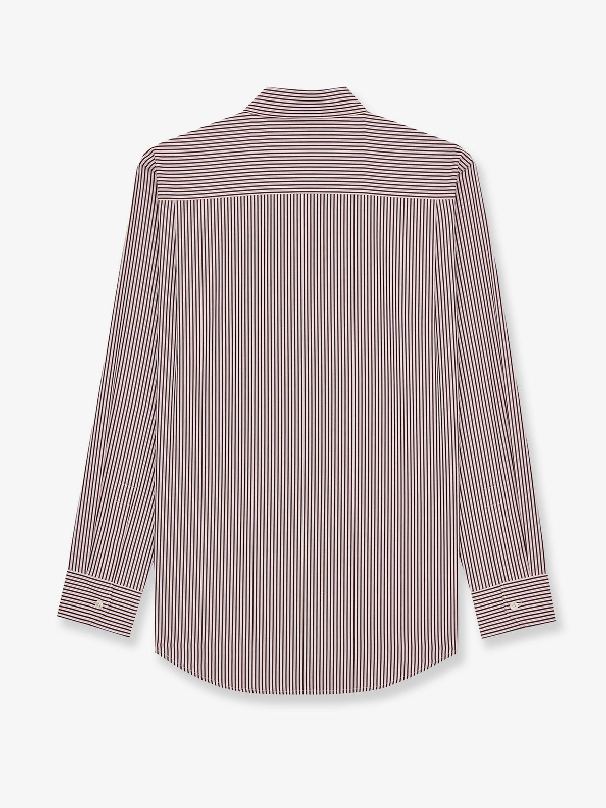 Saint Laurent Cassandre Cotton Shirt With Striped Pattern
