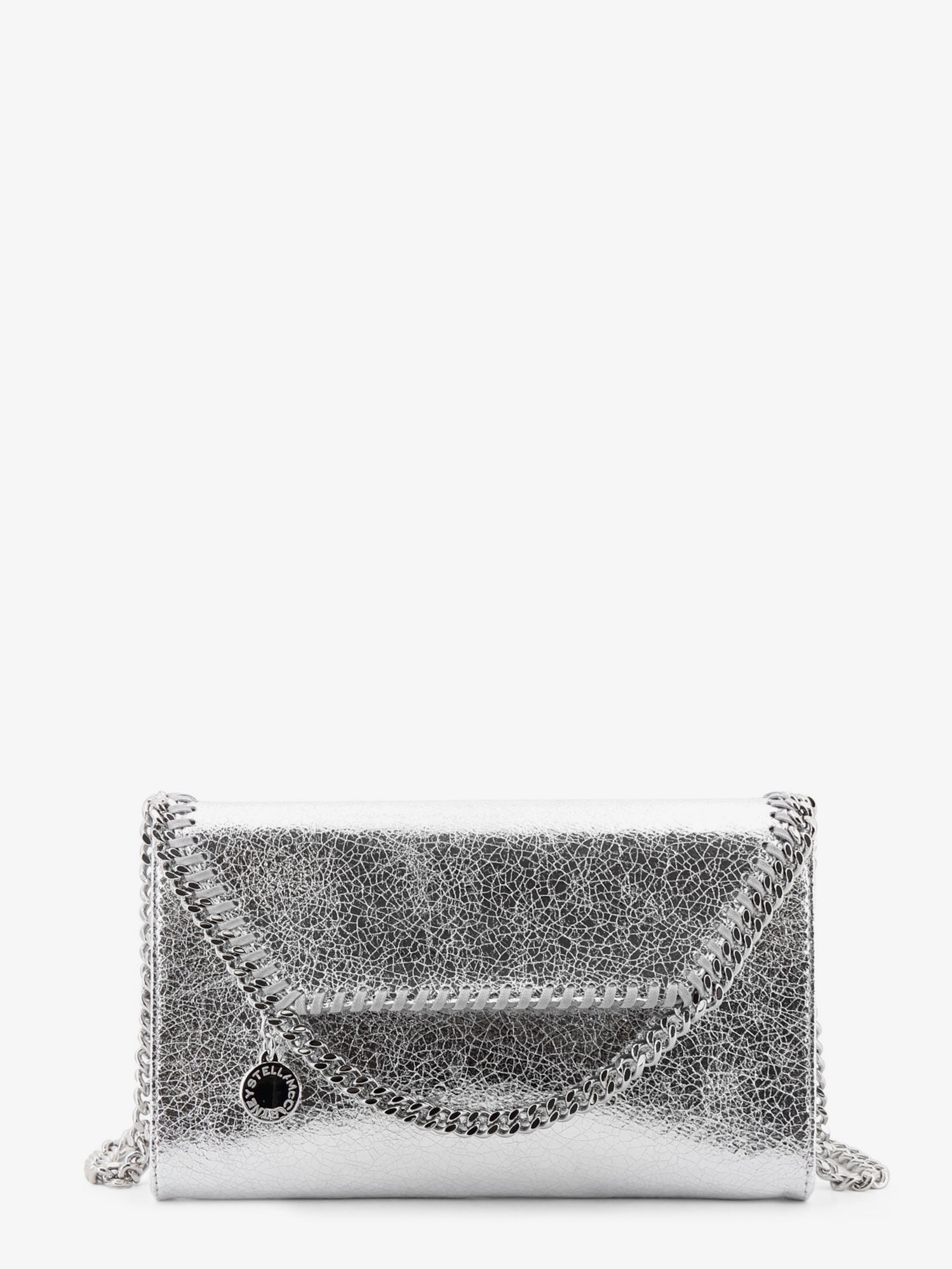 Stella Mccartney Falabella Metallic Fabric Crossbody Bag