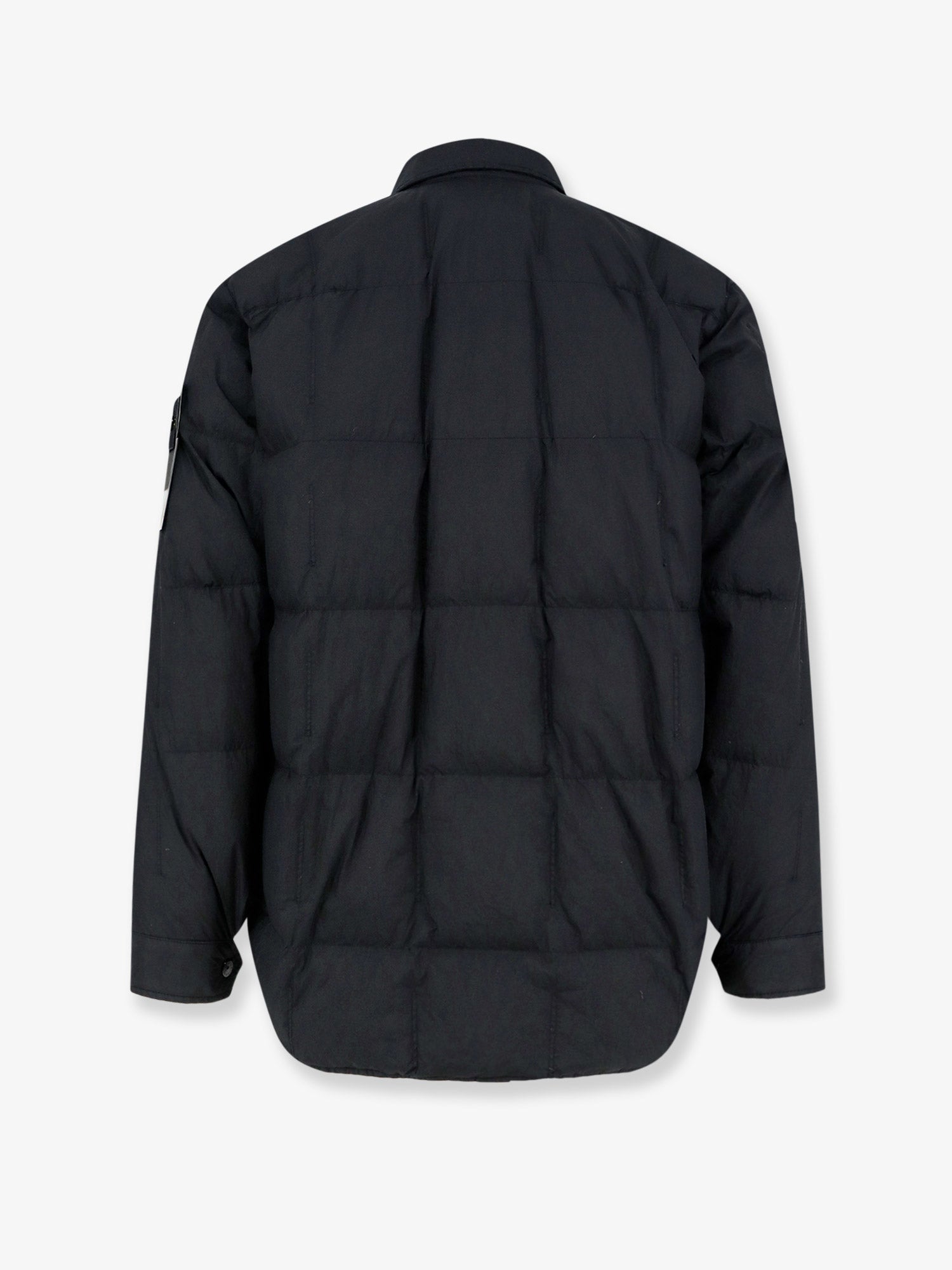 Stone Island Garment Dyed Crinkle Reps Ny Recycled Nylon Down Jacket With Side Logo Patch