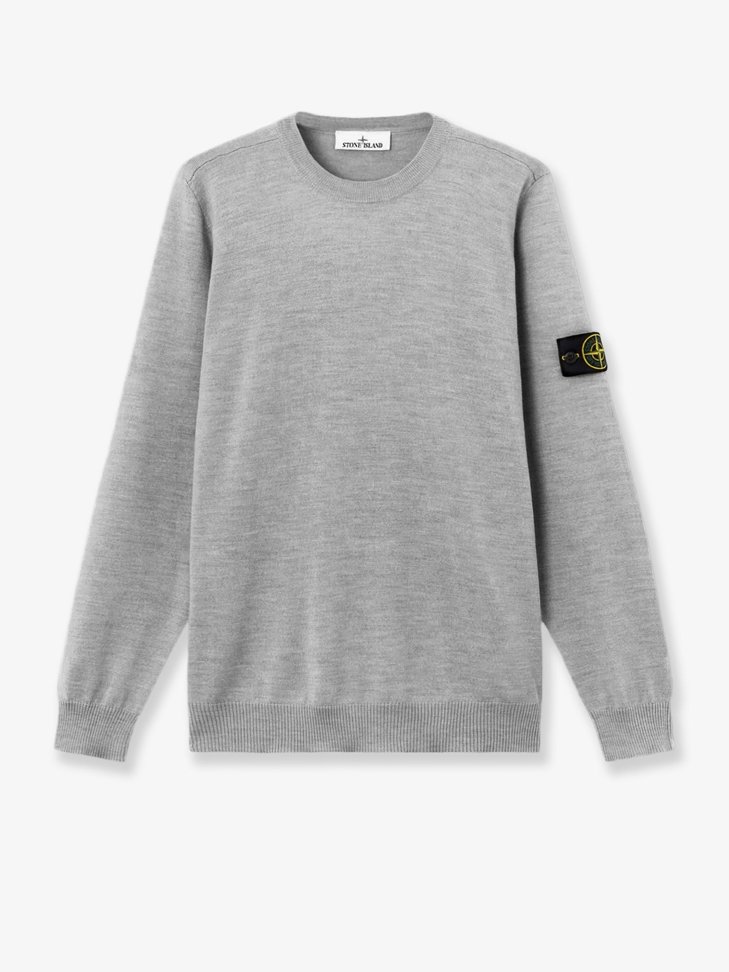 Stone Island Wool Sweater With Side Logo Patch
