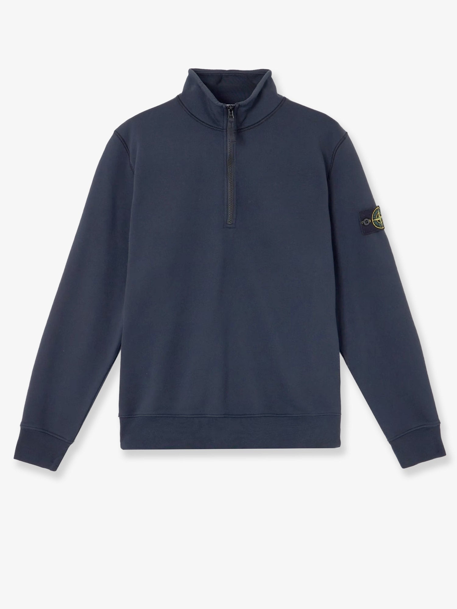 Stone Island Cotton Sweatshirt With Side Logo Patch