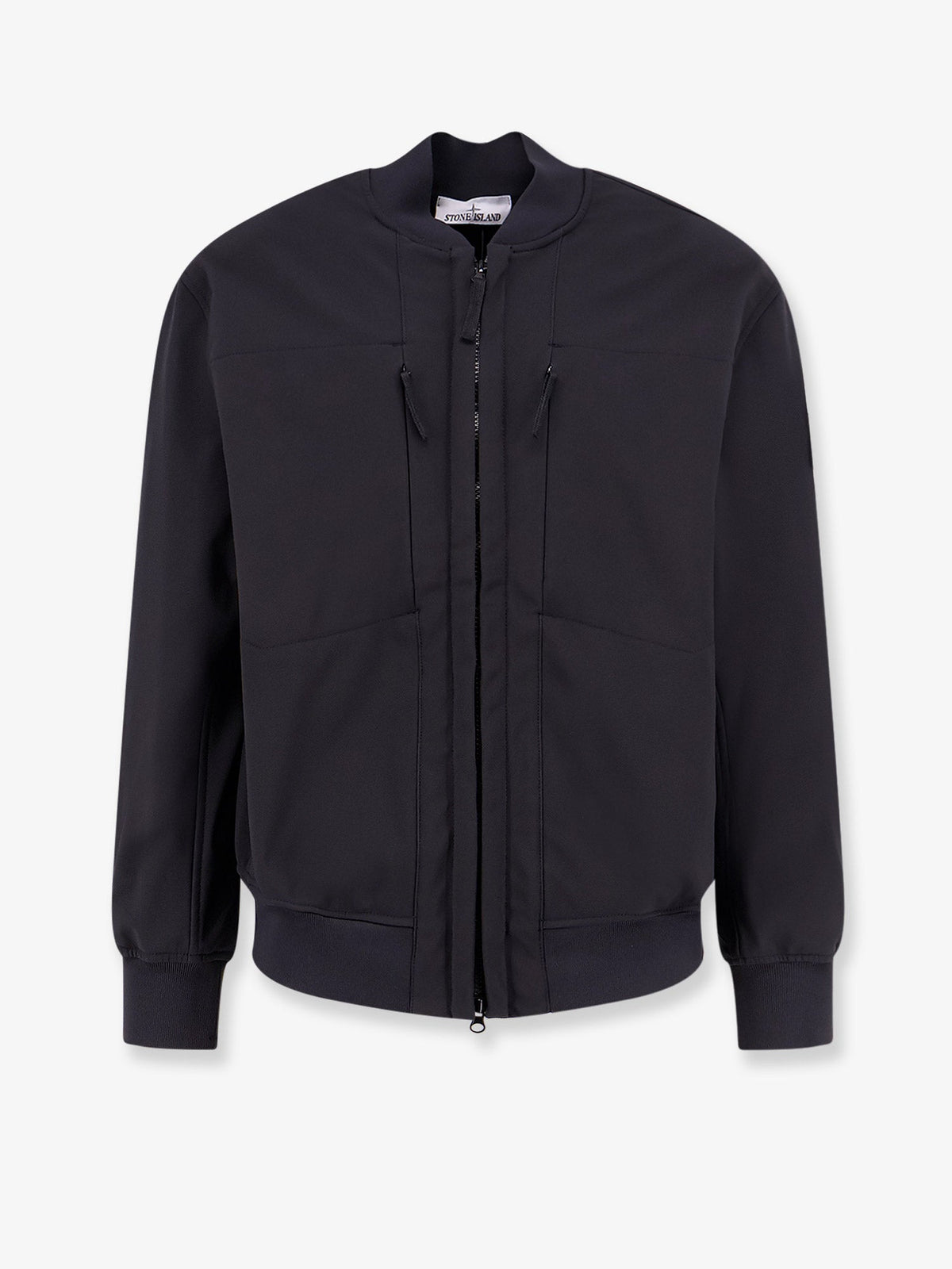 Stone Island Technical Fabric Jacket With Iconic Side Logo Patch
