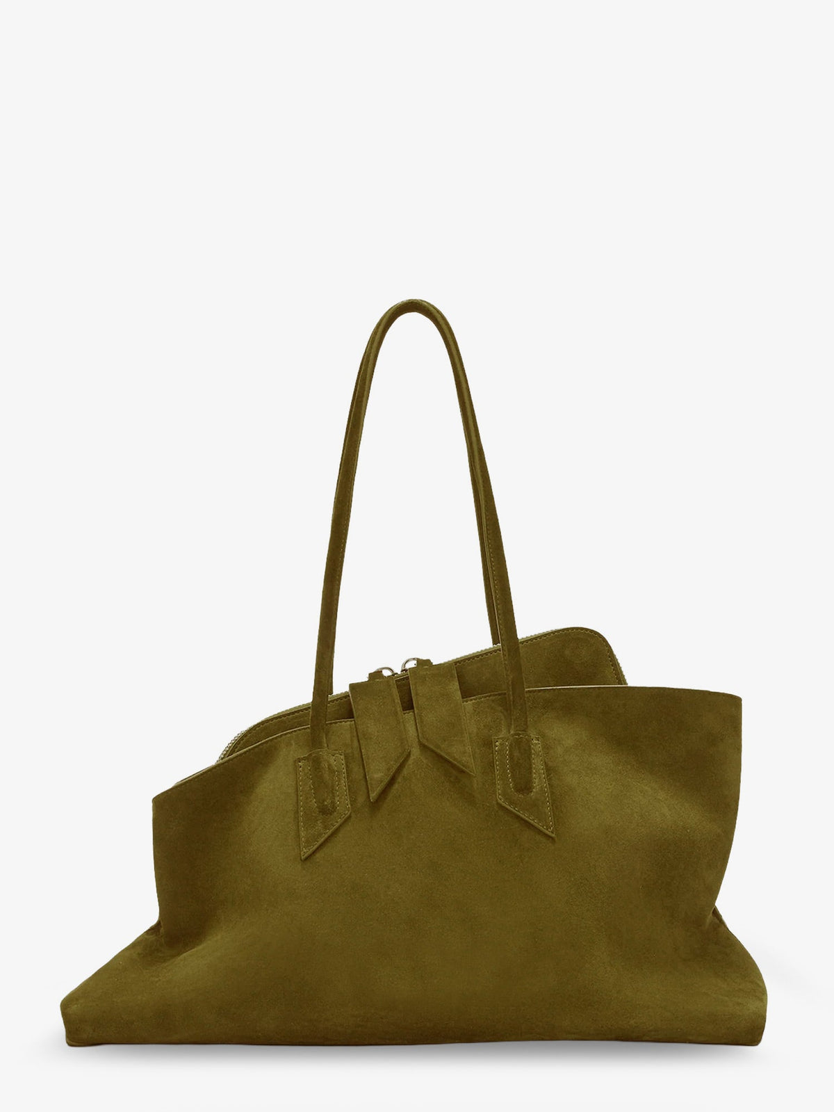 The Attico La Passeggiata Suede Shoulder Bag