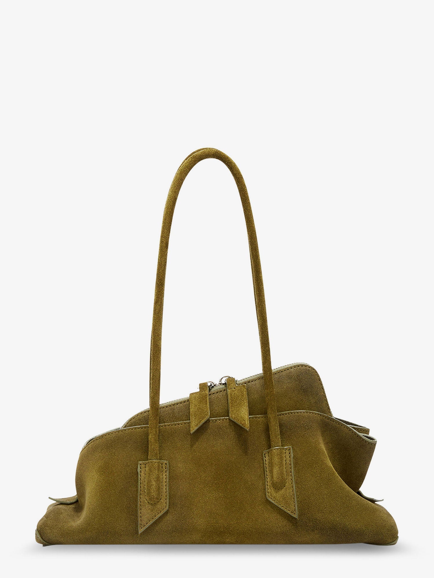 The Attico La Passeggiata Small Suede Shoulder Bag