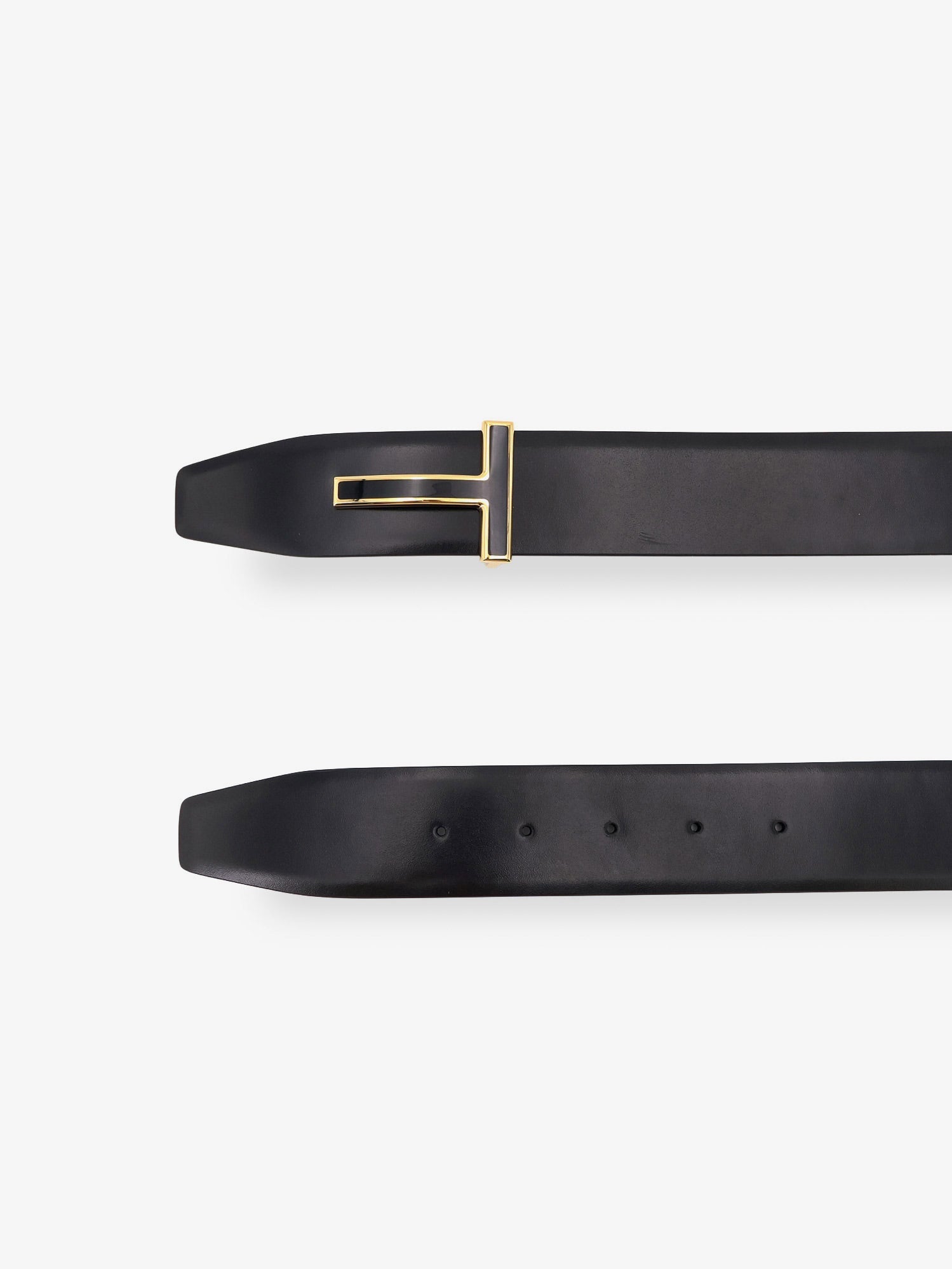 Tom Ford Leather Belt With Metal Logo Buckle