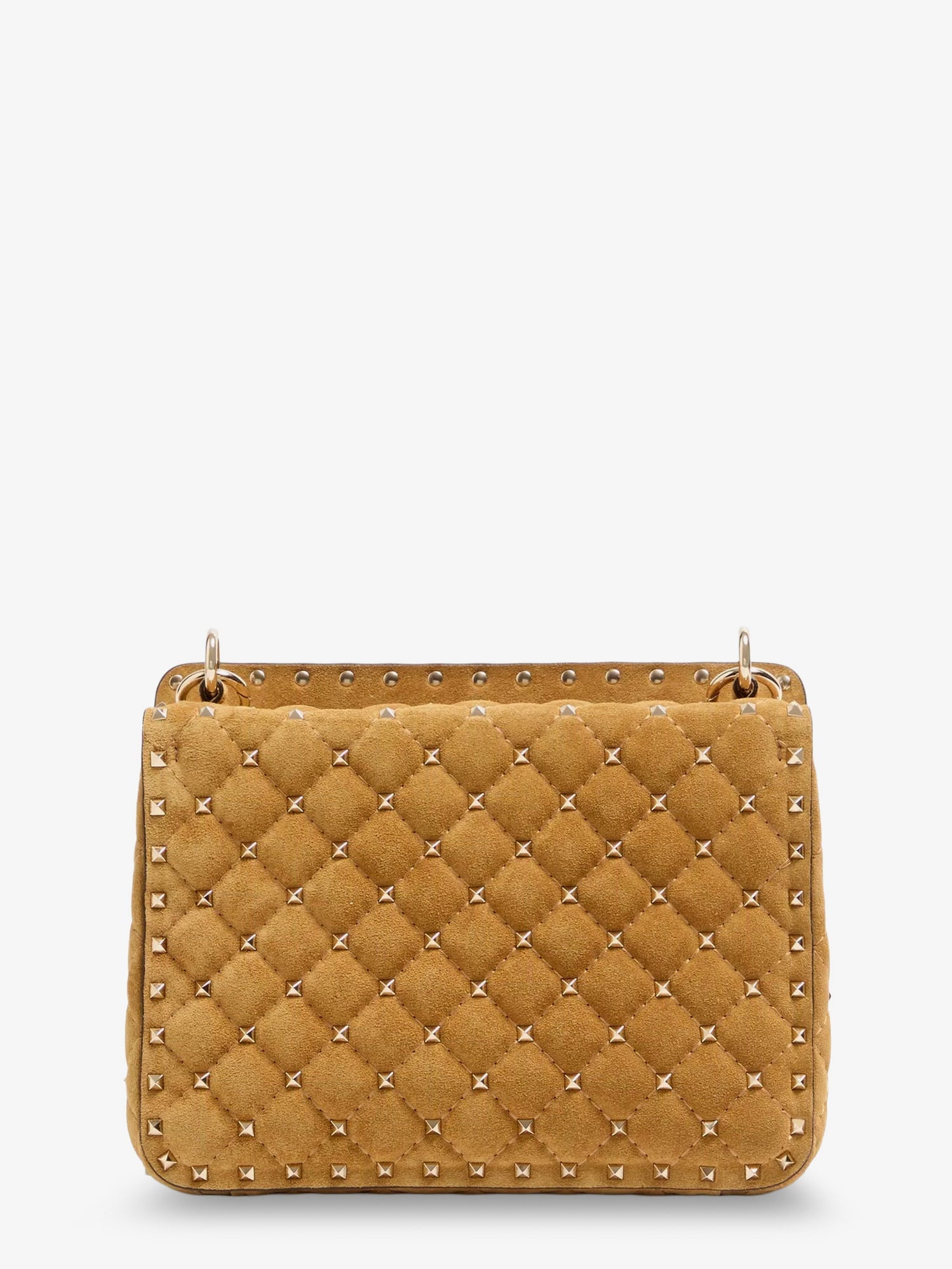 Valentino Rockstud Spike Suede Crossbody Bag With Iconic All-over Studs