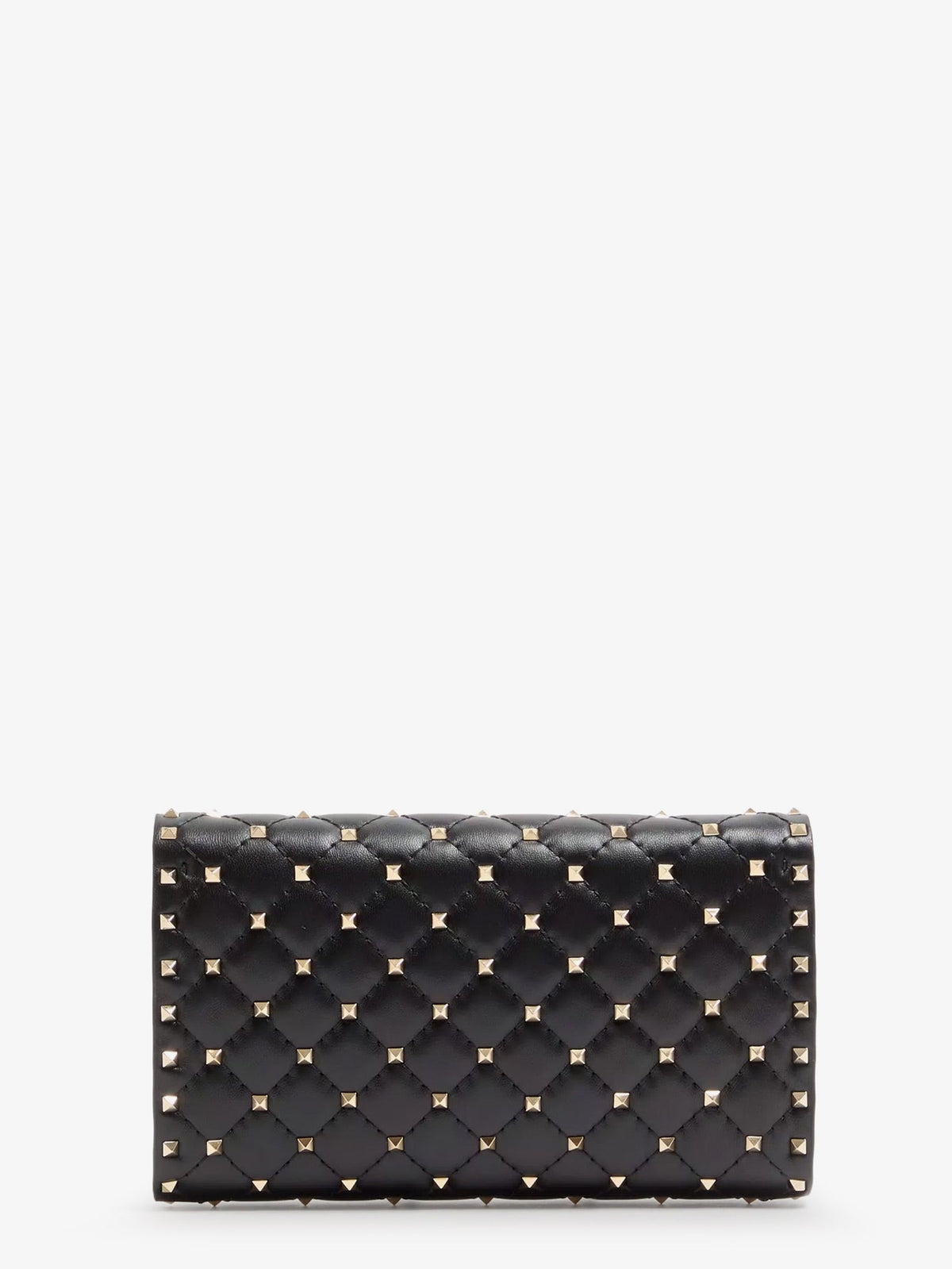 Valentino Rockstud Spike Leather Shoulder Bag With Iconic All-over Studs